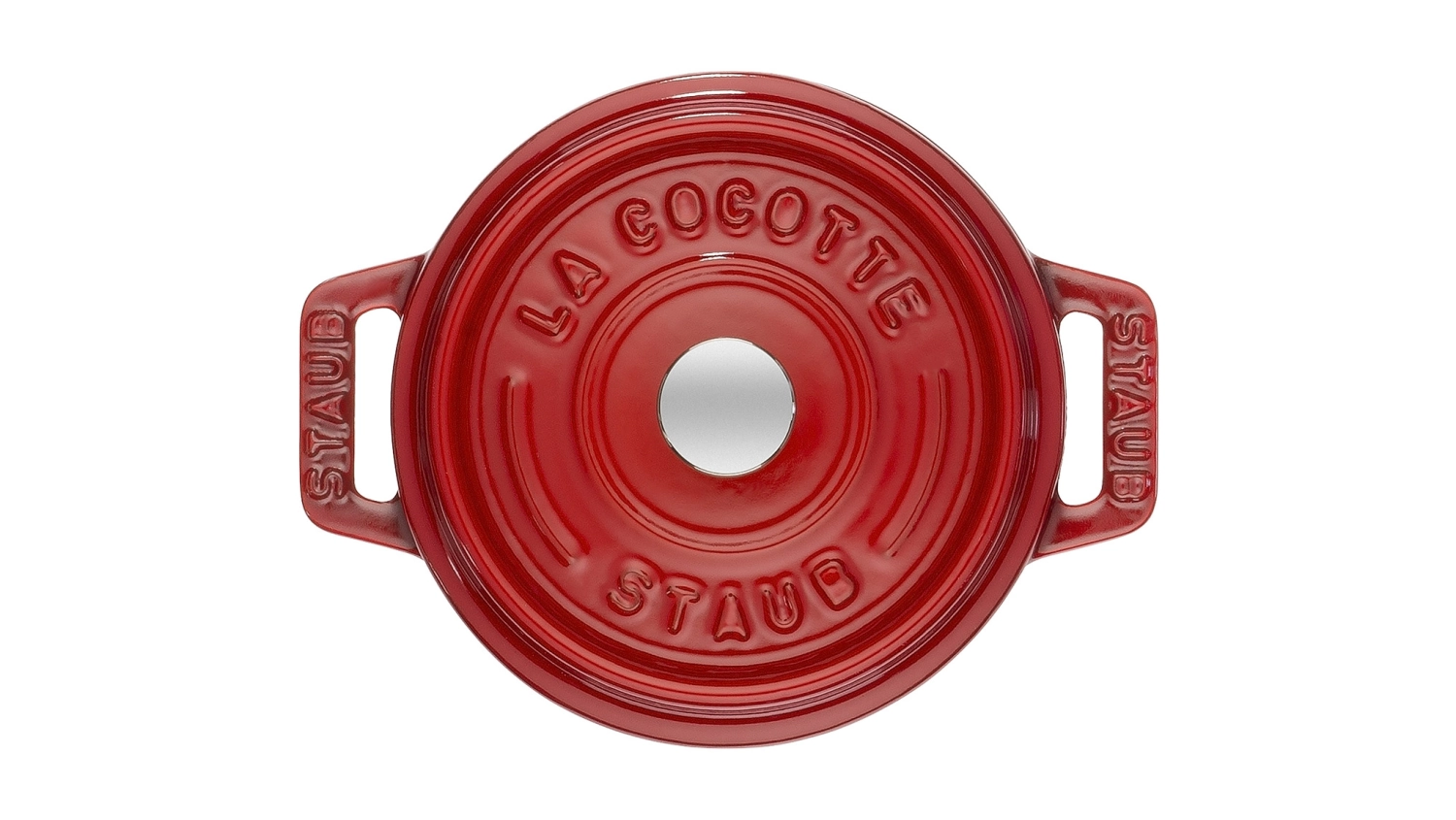 Mini cocotte 10 cm, ronde, rouge cerise, fonte 0.25l