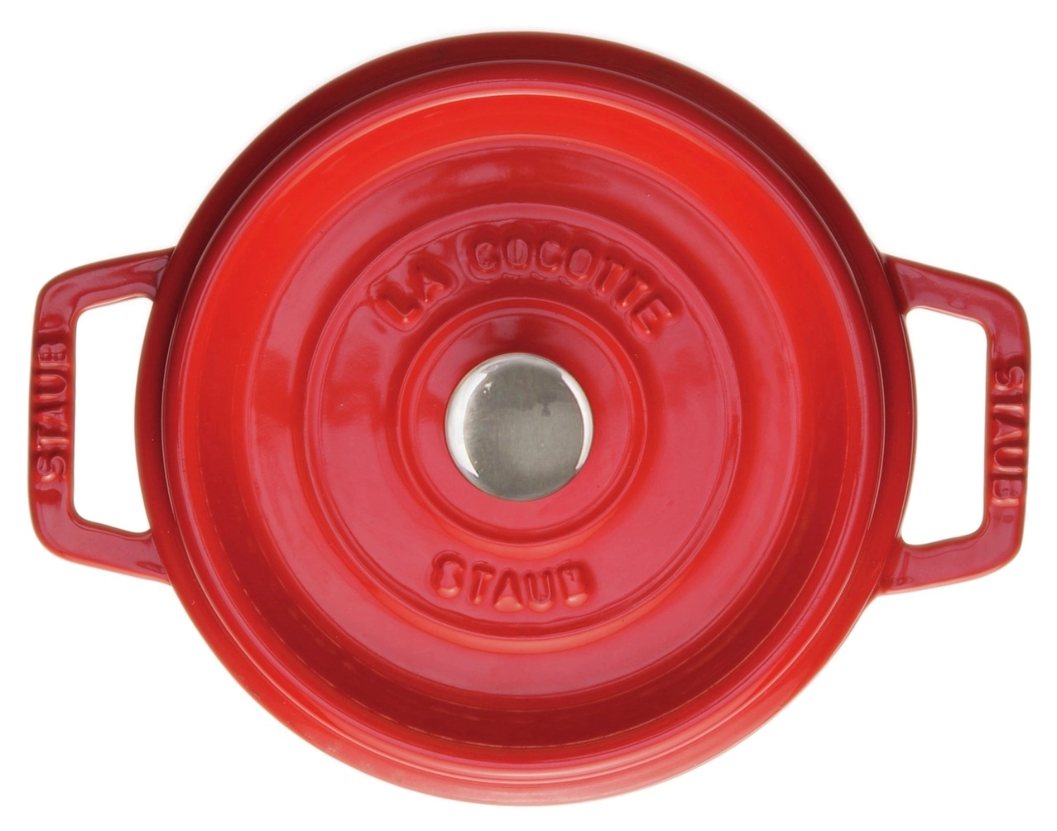 Cocotte 18 cm, ronde, cerise-rouge, fonte 1.7l