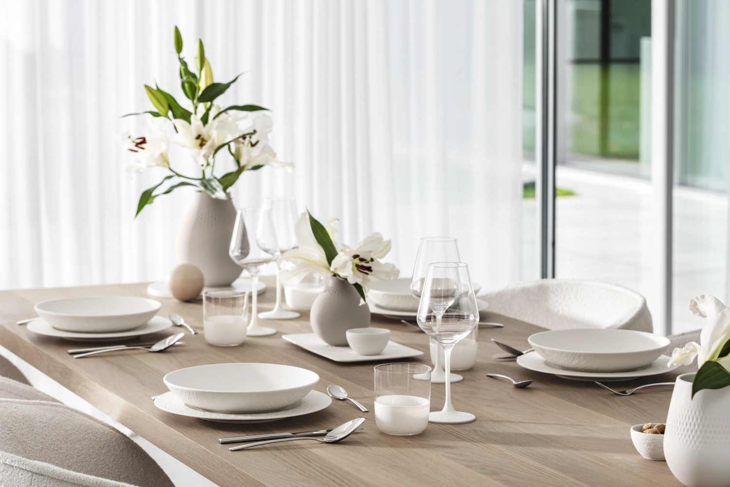 4er Set Manufacture Rock blanc Rotweinkelch