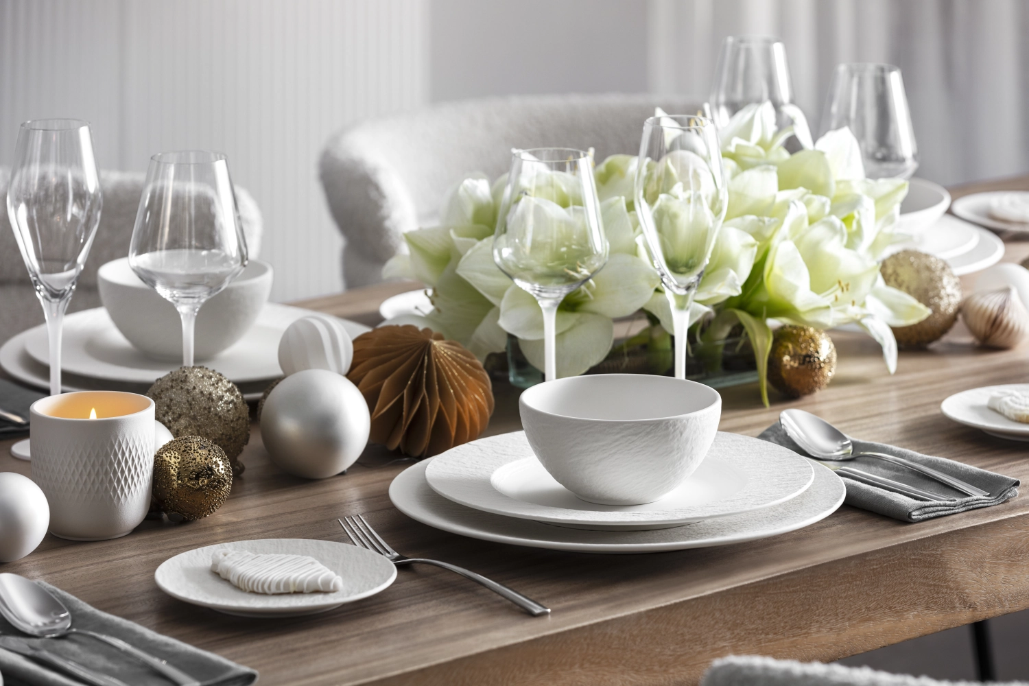 4er Set Manufacture Rock blanc Weissweinkelch