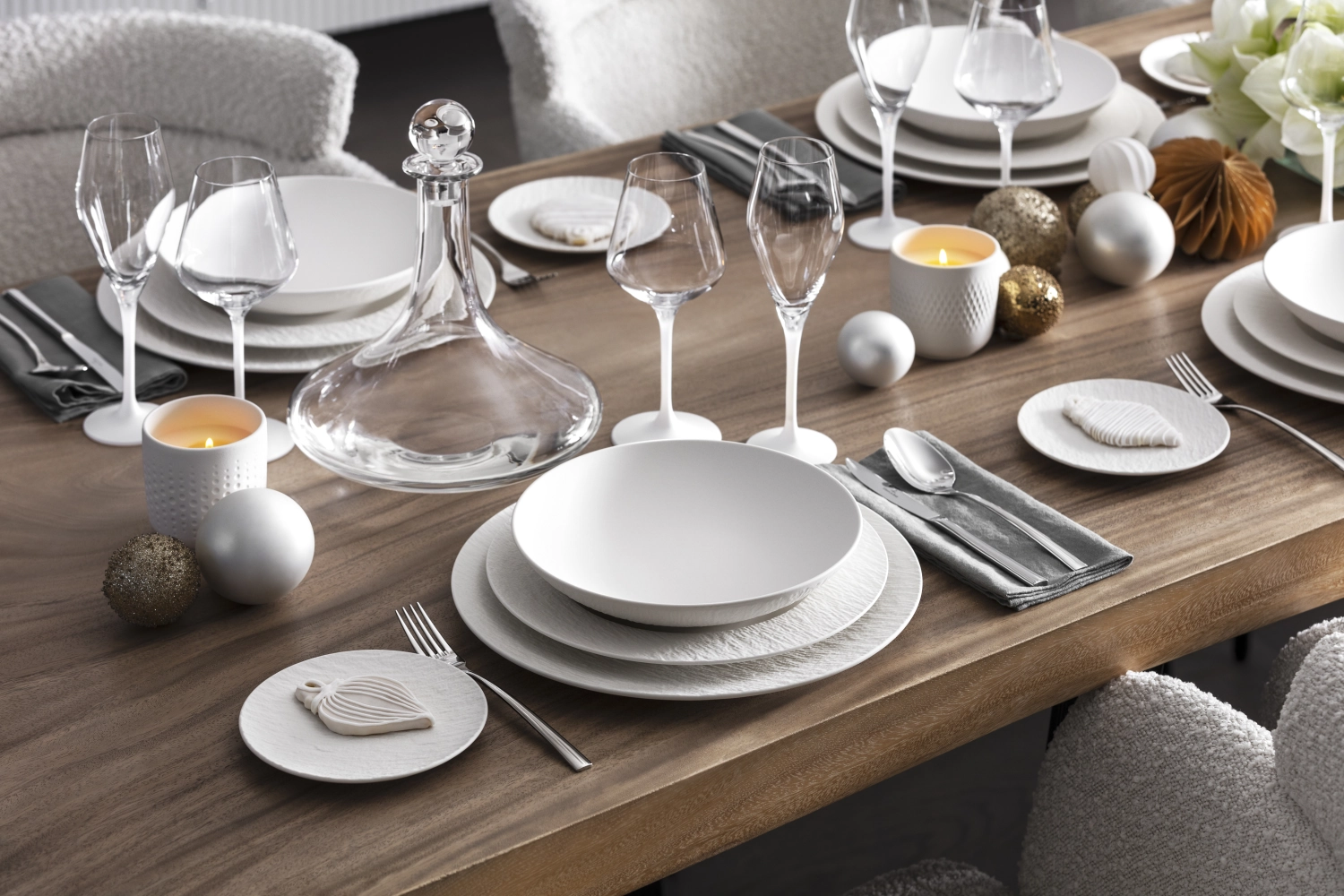 4er Set Manufacture Rock blanc Champagnerkelch