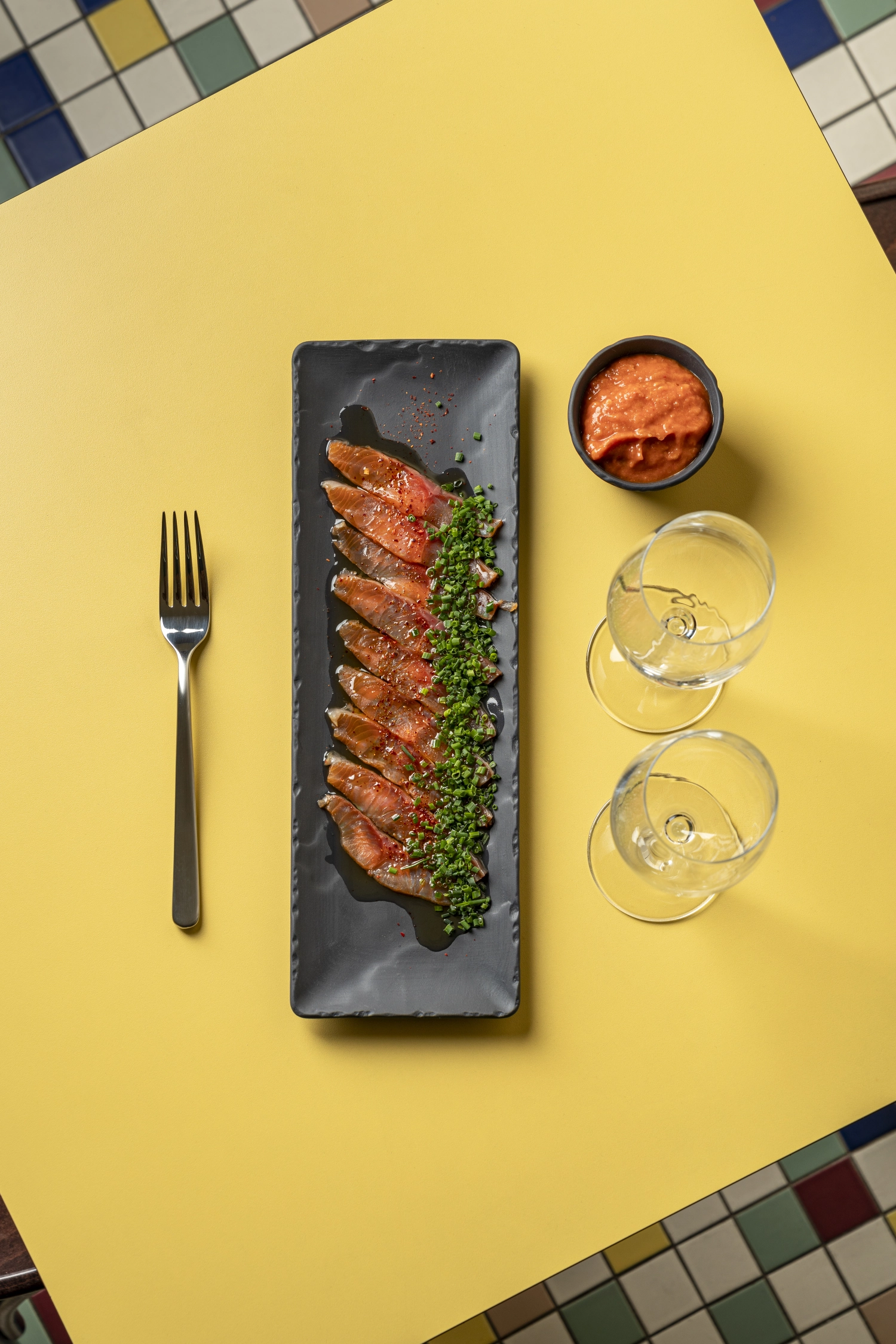 Basalt Teller rechteckig