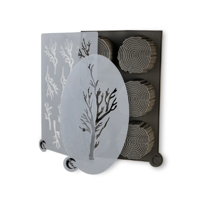 3tlg. Formenset Wood