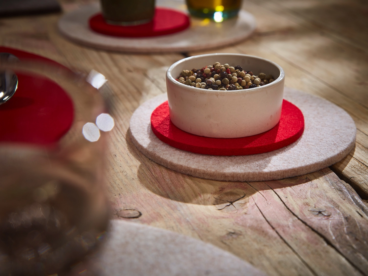 Wollfilz Untersetzer