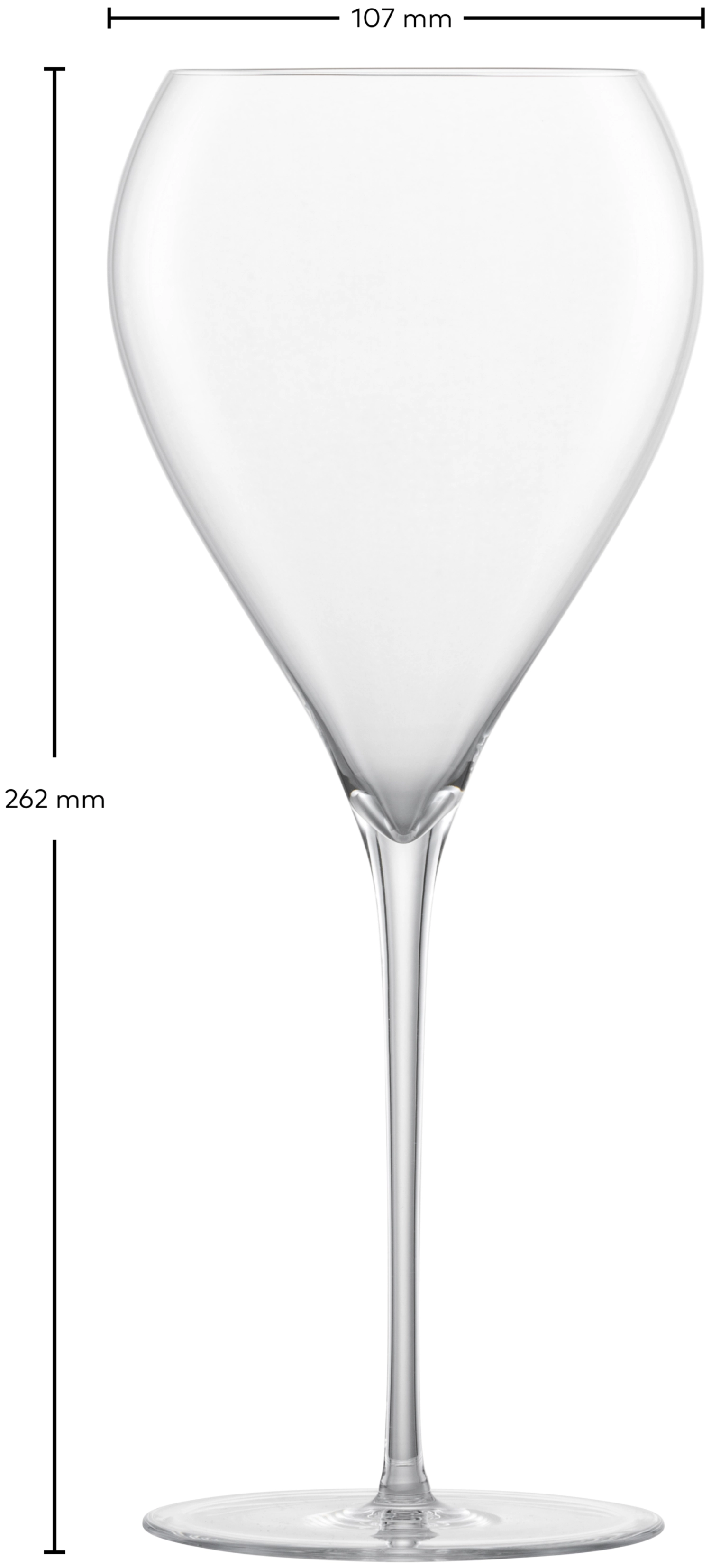 Vinody Verre à vin mousseux avec point mousse