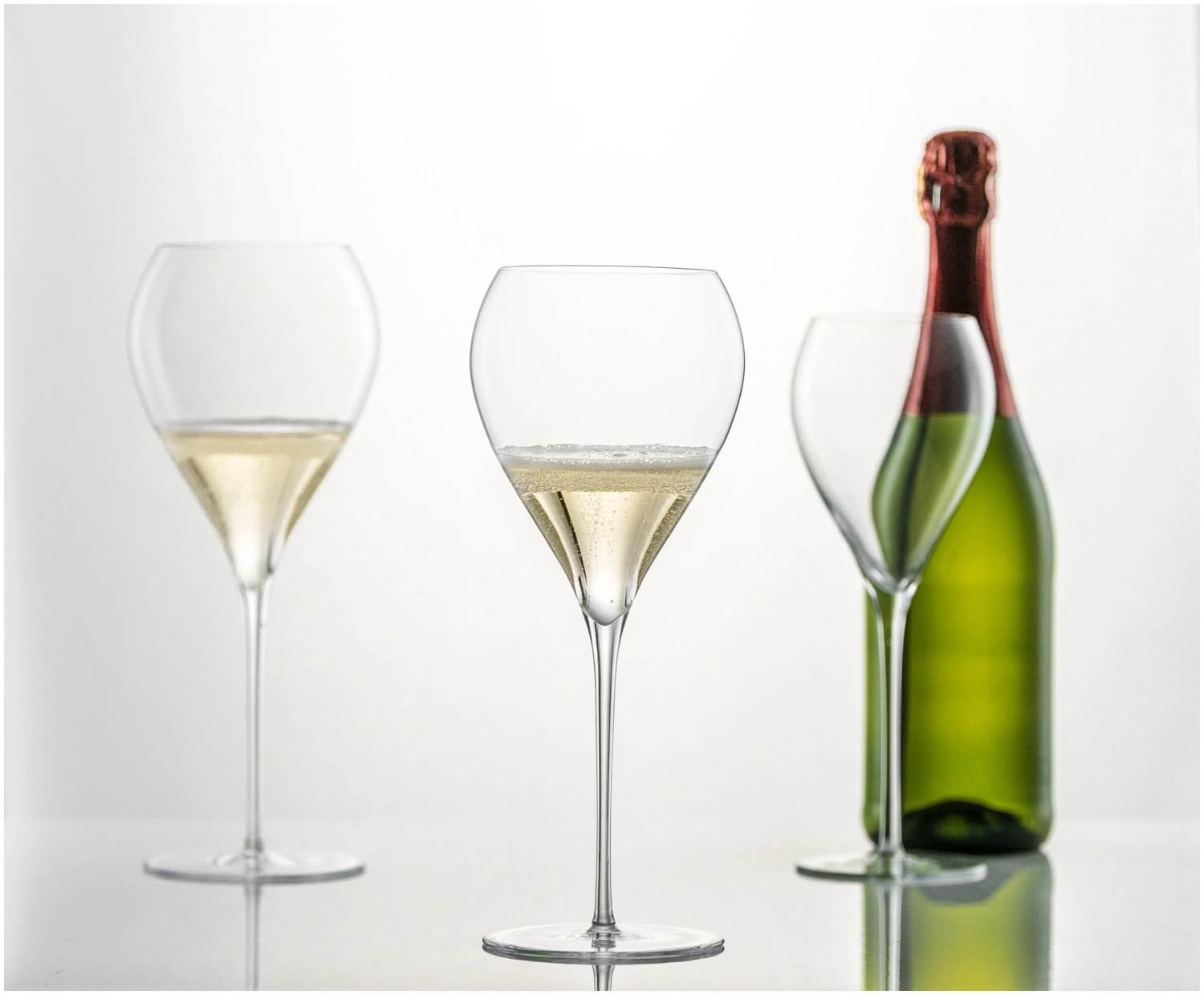 Vinody Verre à vin mousseux avec point mousse
