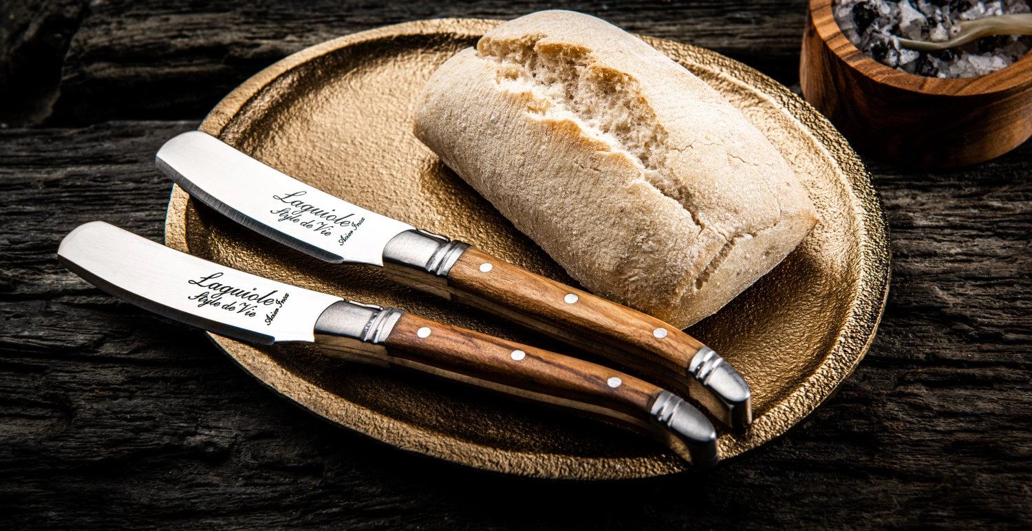 Luxury Line Couteau à beurre en bois d'olivier