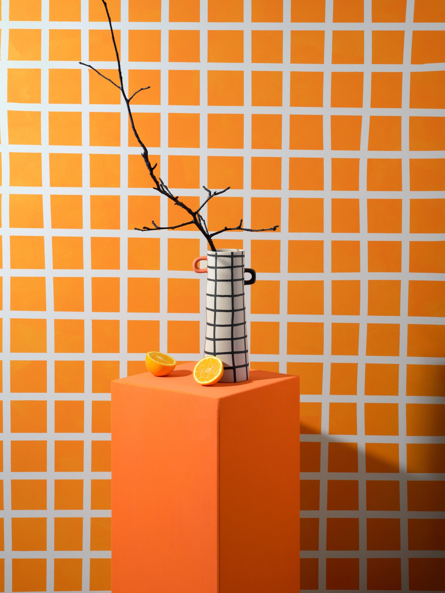 Rayu Vase, à carreaux