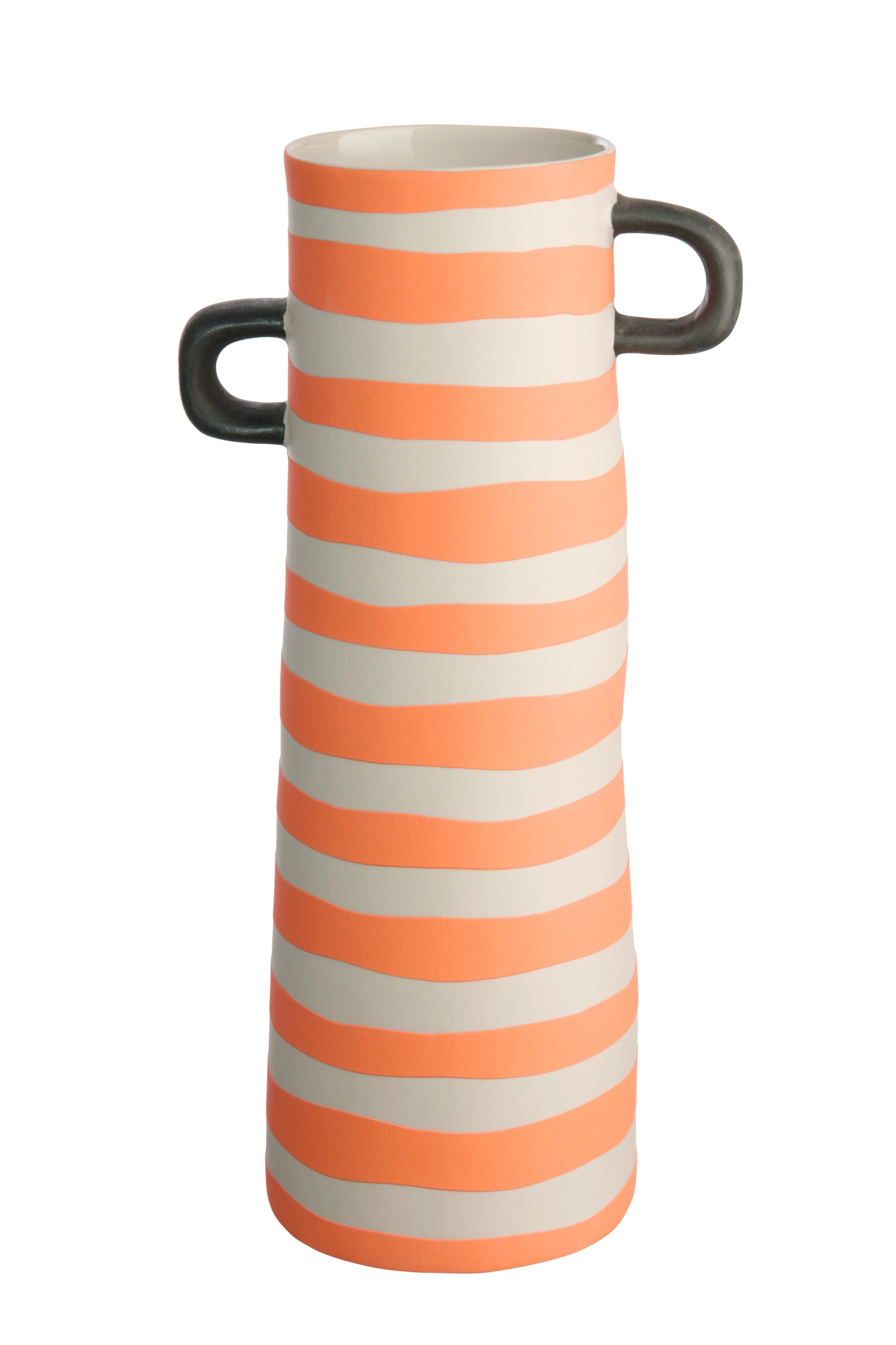 Rayu Vase, orange rayé