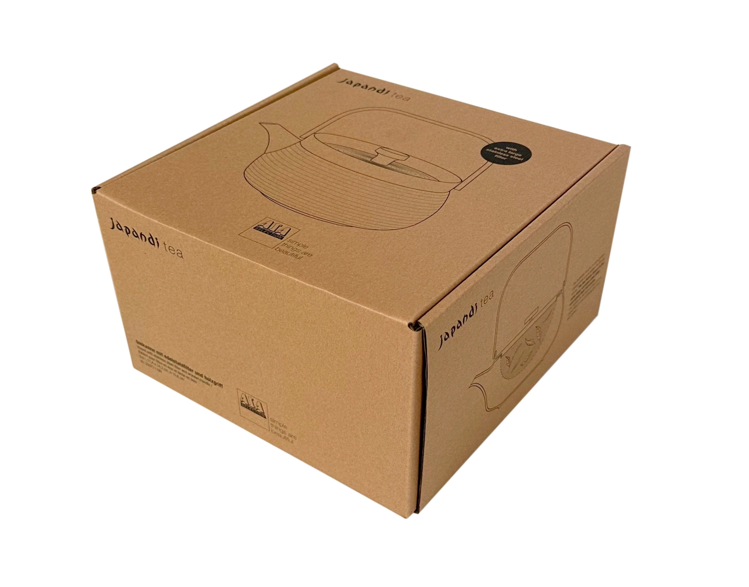 Japandi Théière avec poignée en bois