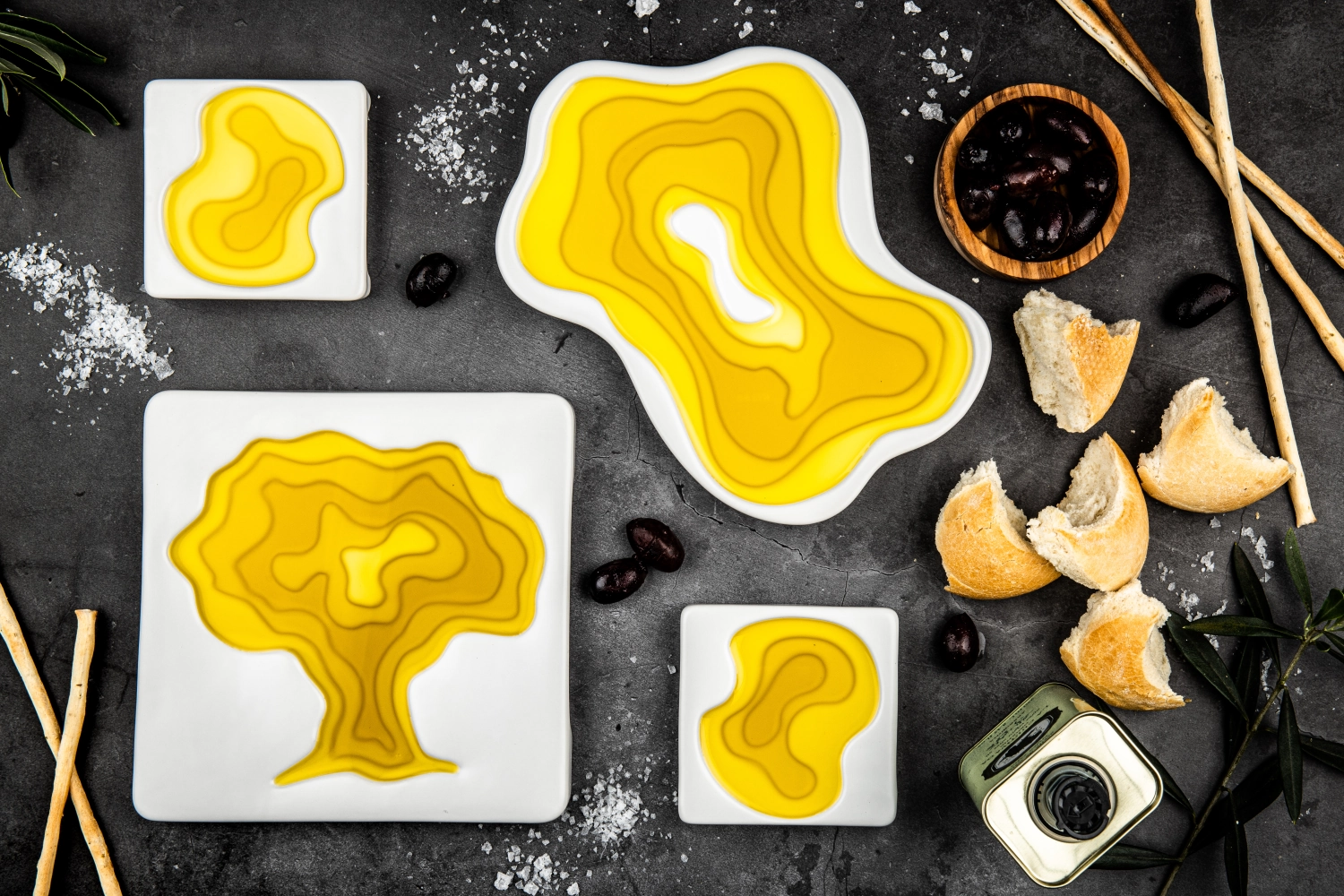Bol à huile d'olive en céramique