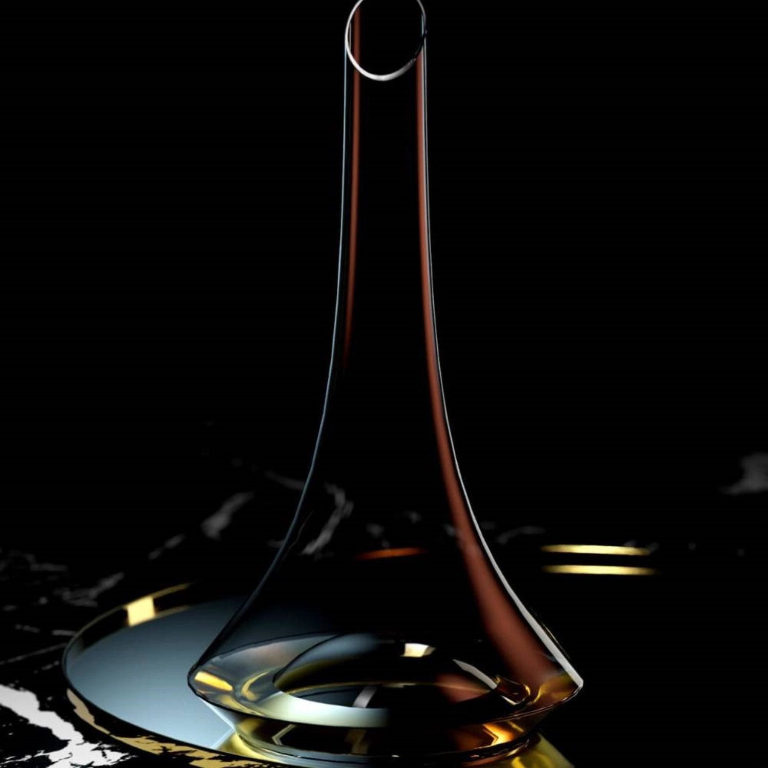 France 75cl carafe, mouth-blown