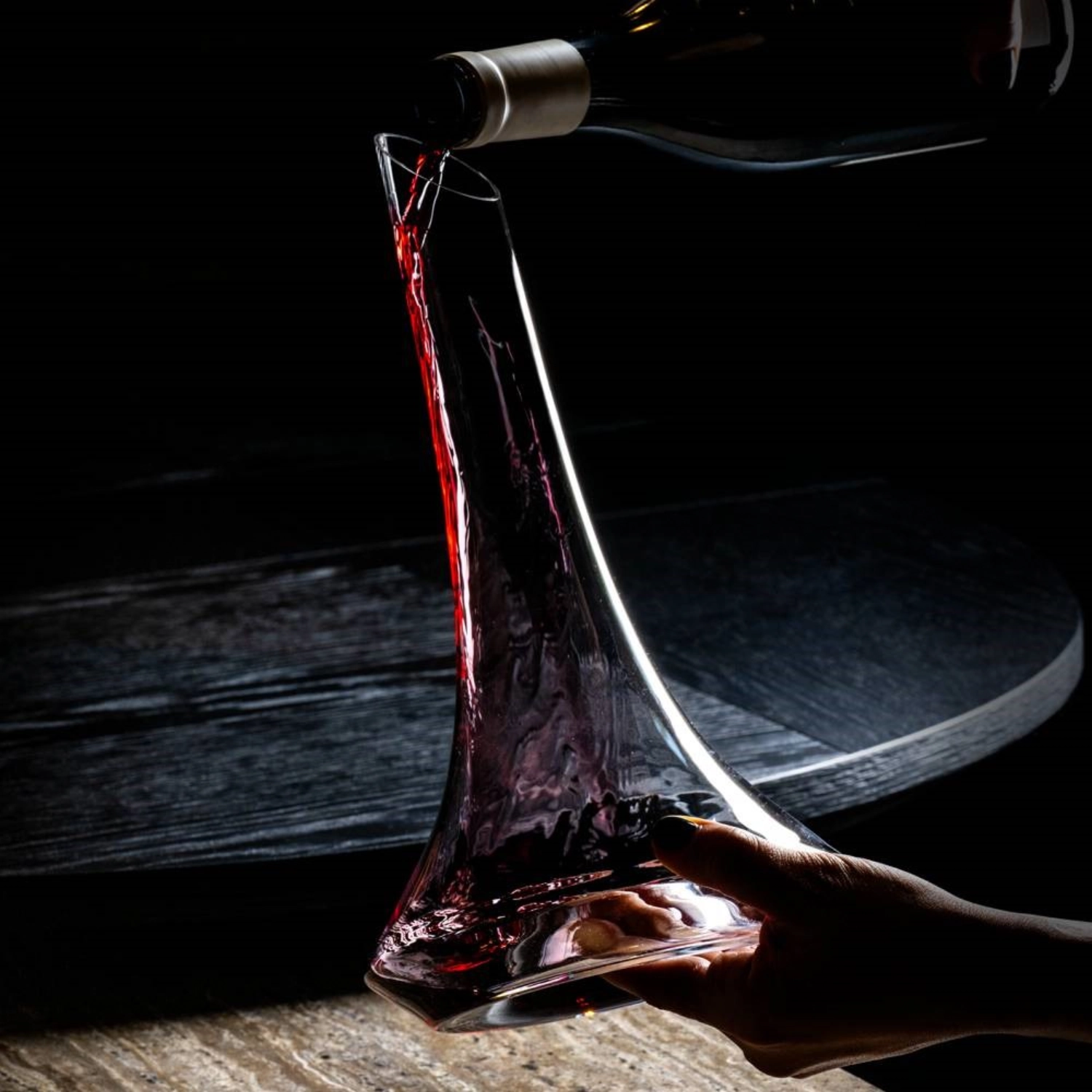 France 75cl carafe, mouth-blown