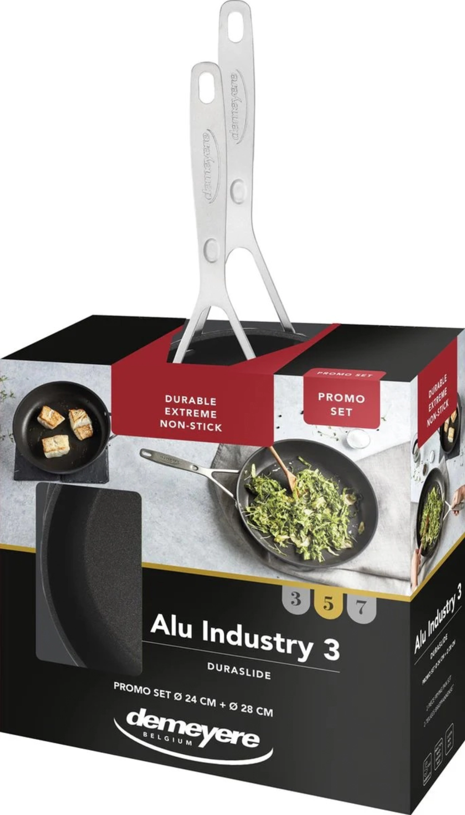 2er Set Alu Industry 3 Bratpfanne Duraslide