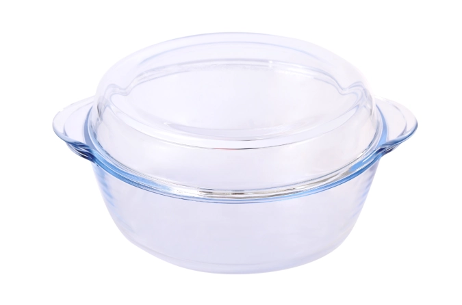 Casserole ronde avec couvercle en verre 2890ml