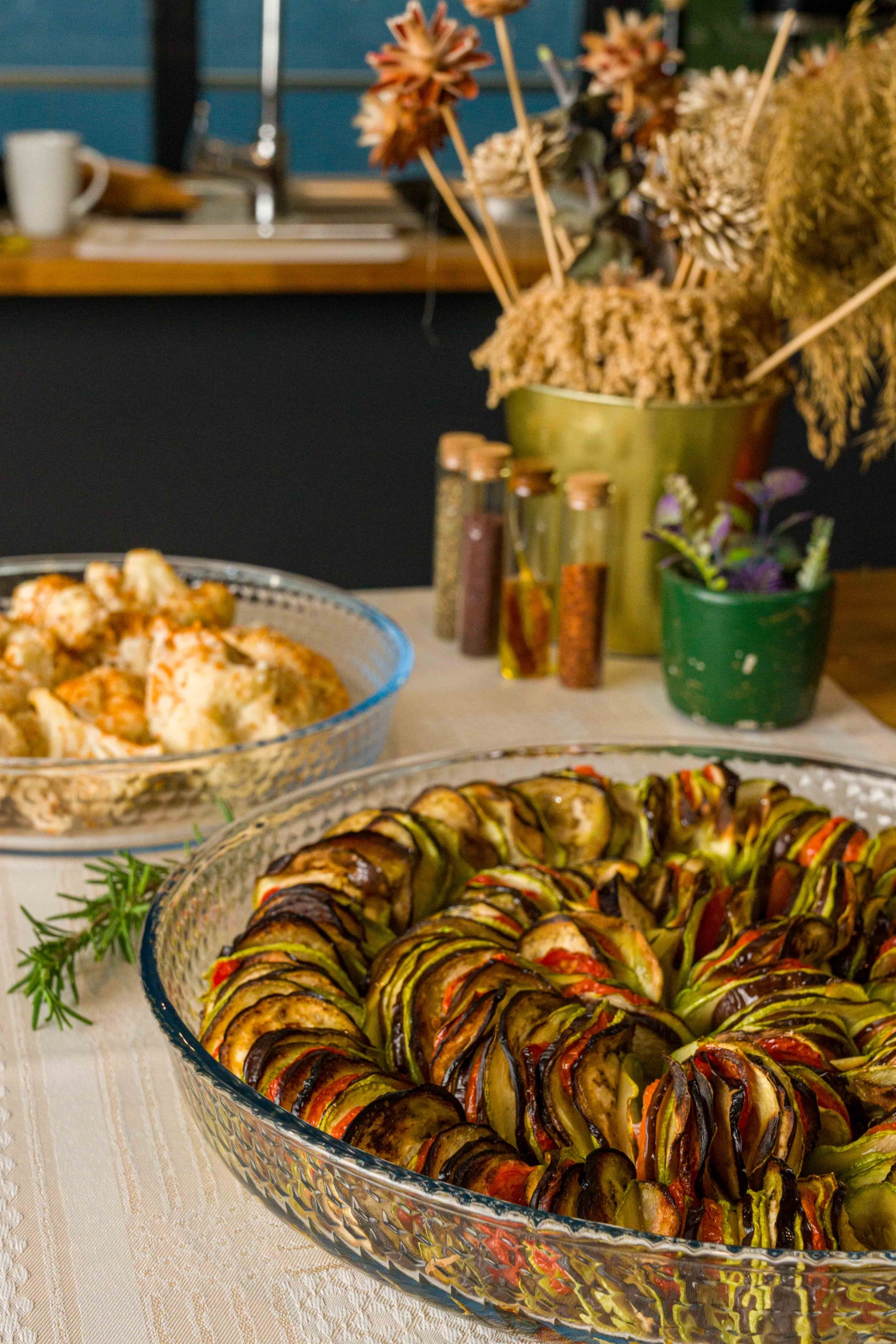 Auflaufform mit Wabenprägung