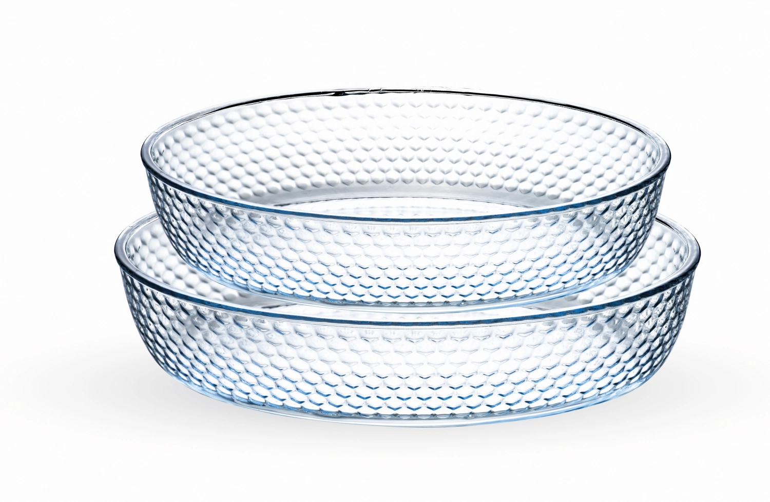 2er Set Auflaufform mit Wabenprägung