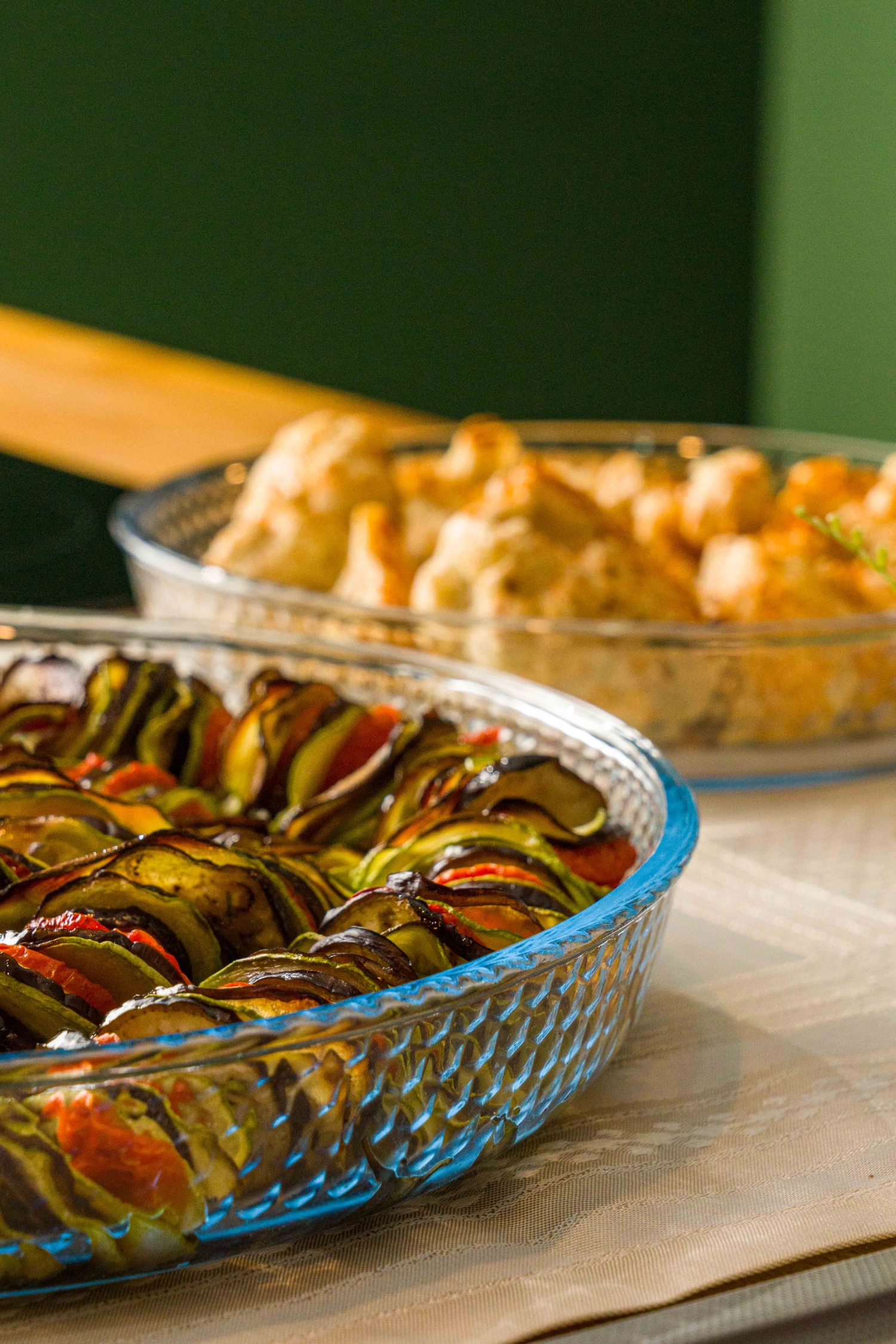 2er Set Auflaufform mit Wabenprägung