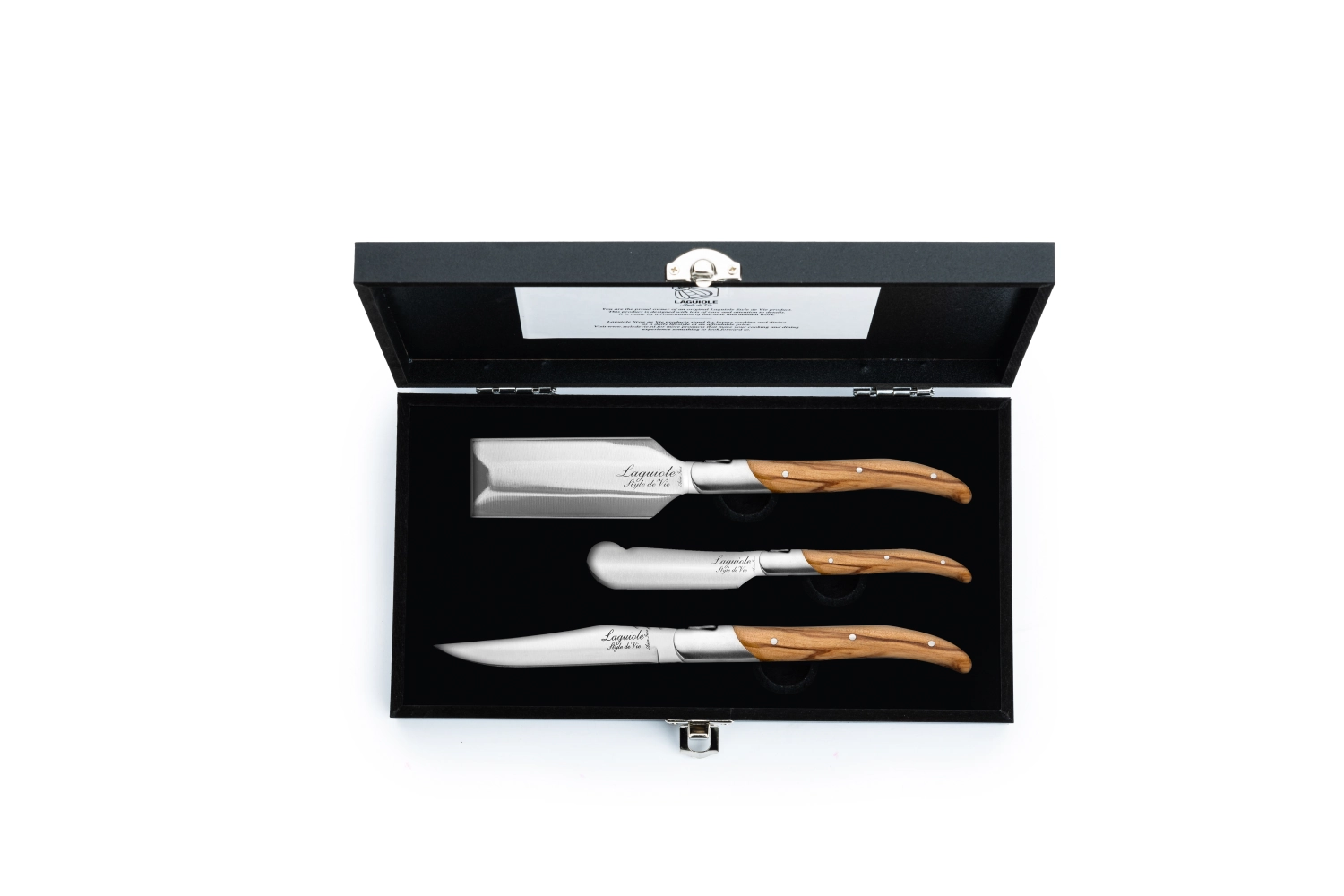 3tlg. Charcuterie Set Olivenholz
