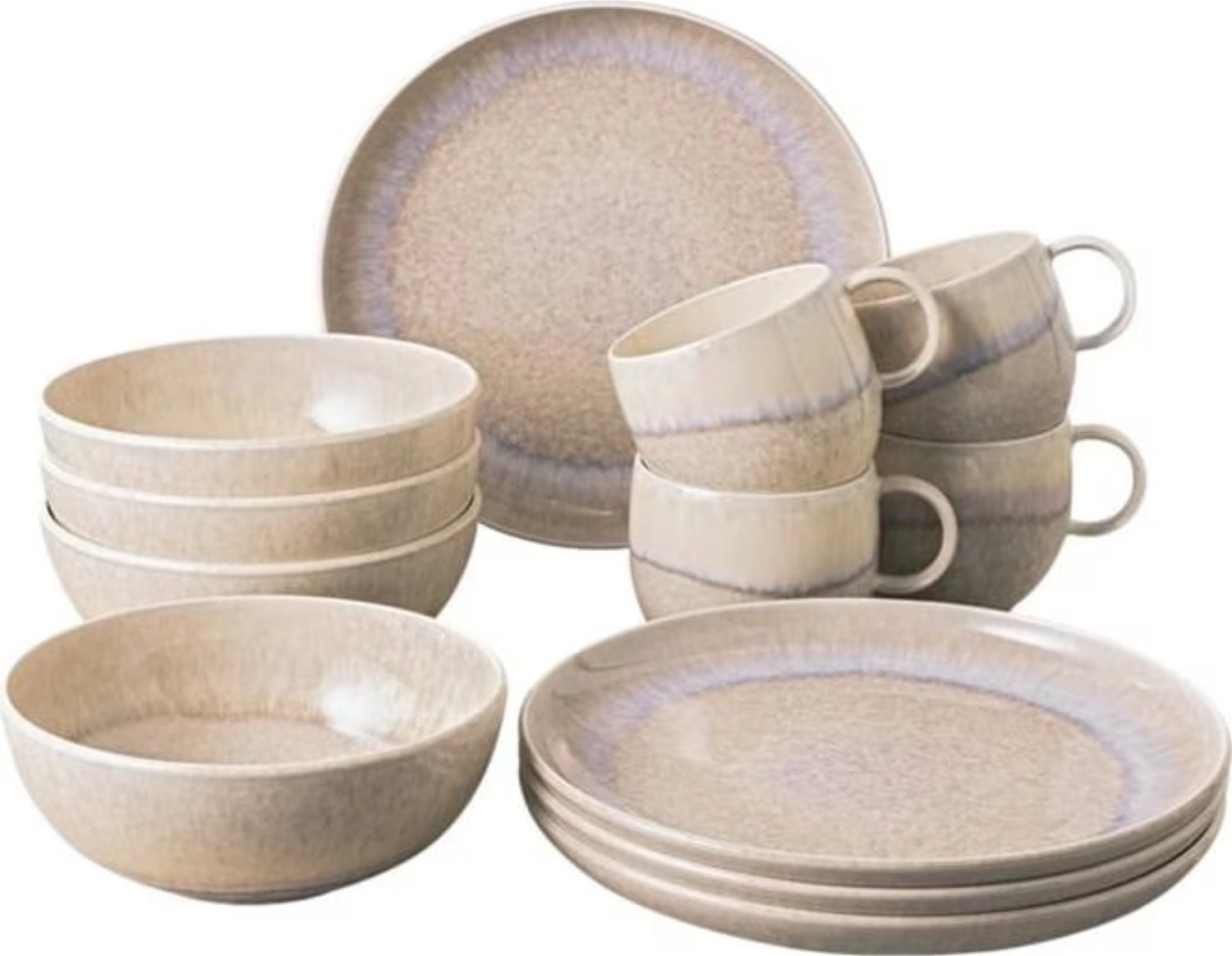 12tlg. Perlemor Sand Frühstücks Set