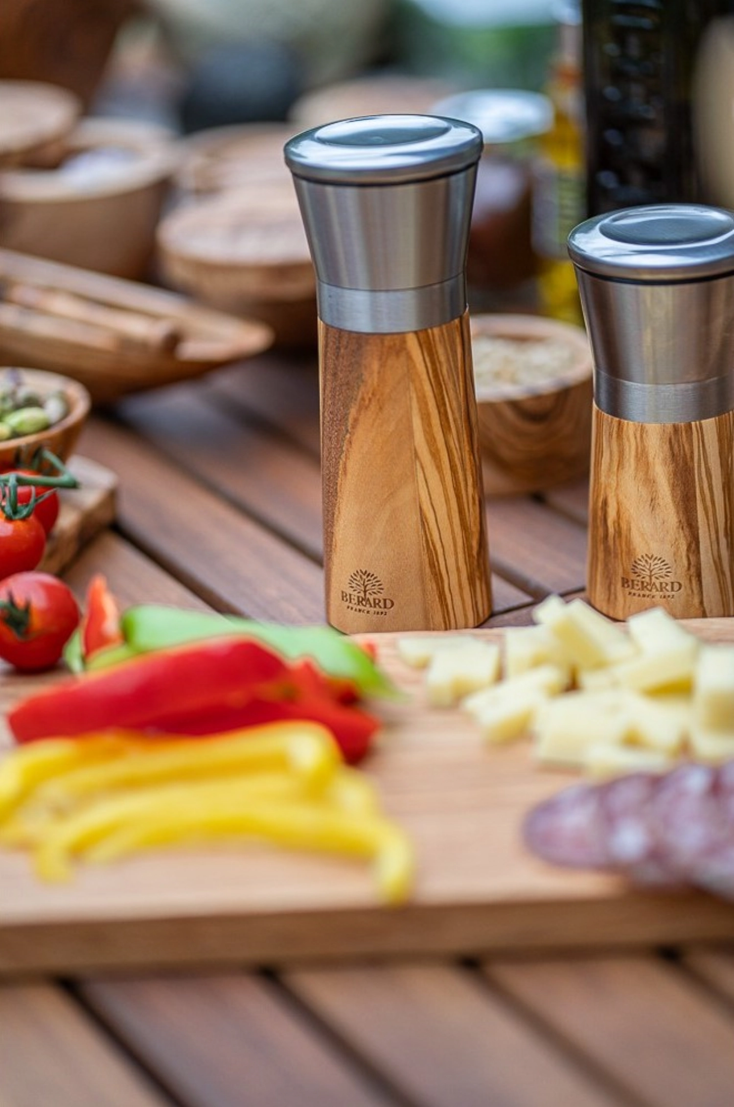 Salz- & Pfeffermühle klein Olivenholz