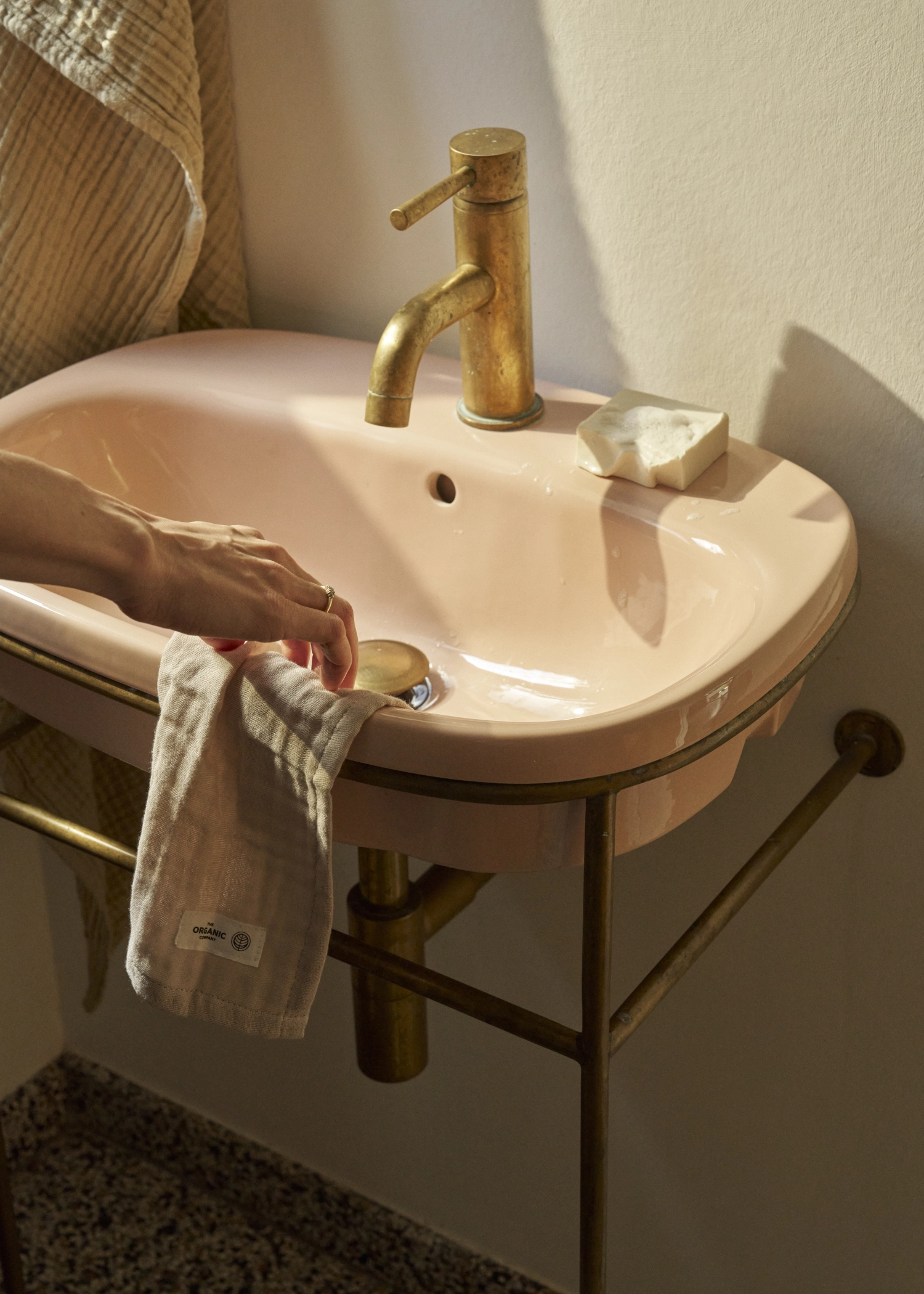 Fine set de 3 gants de toilette