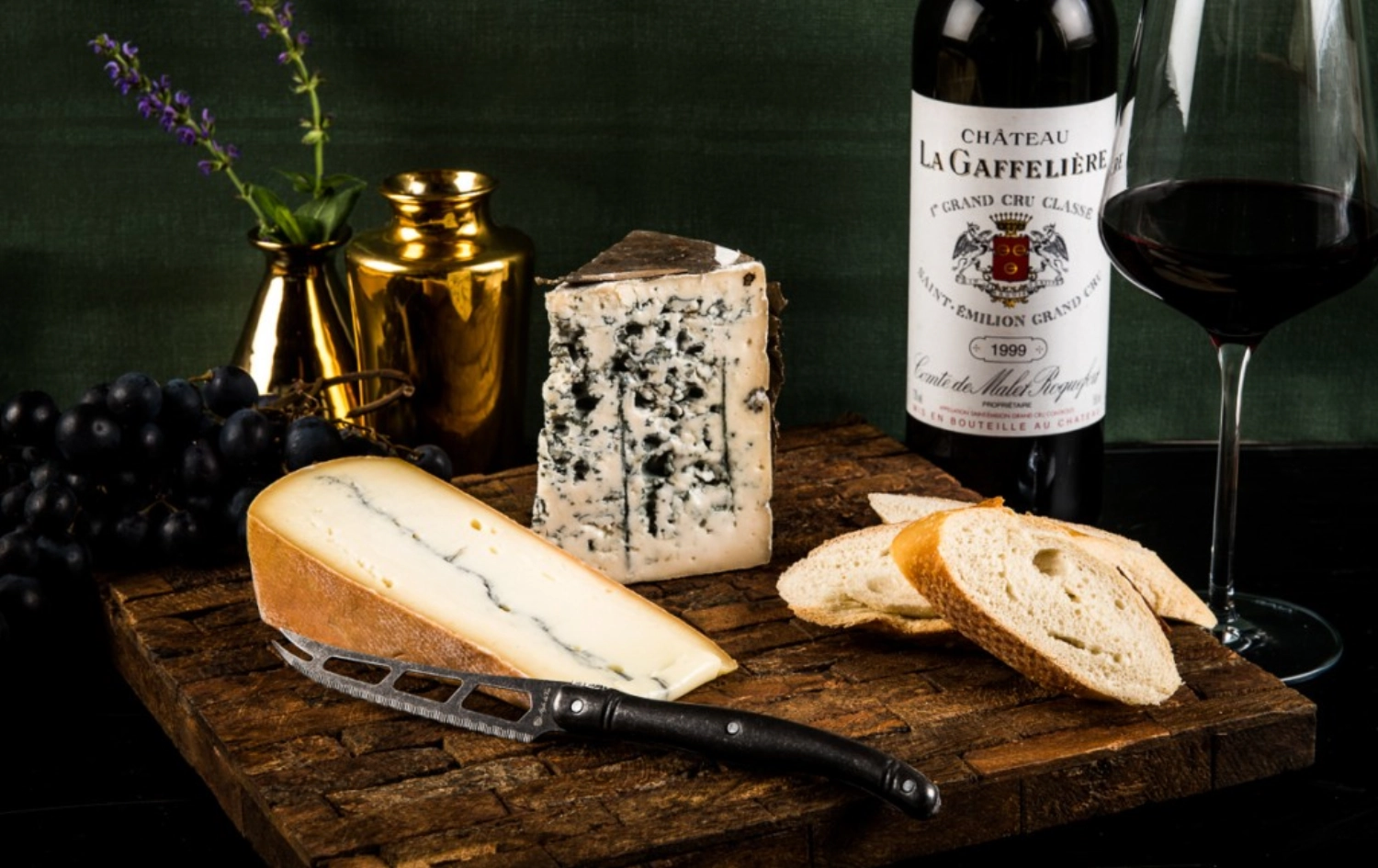 Couteau à fromage Laguiole Premium Line Black Stonewash