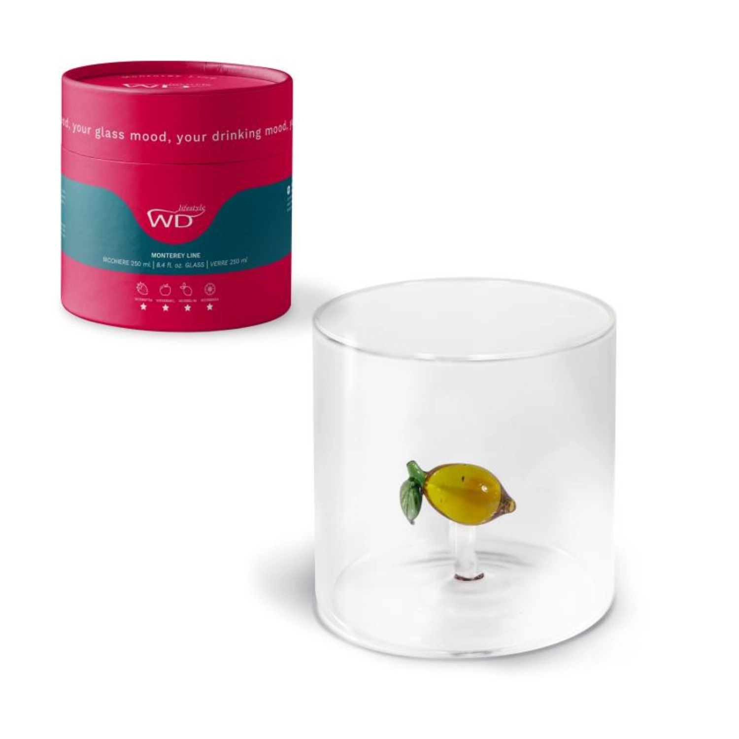 Borosilikat Trinkglas Limone