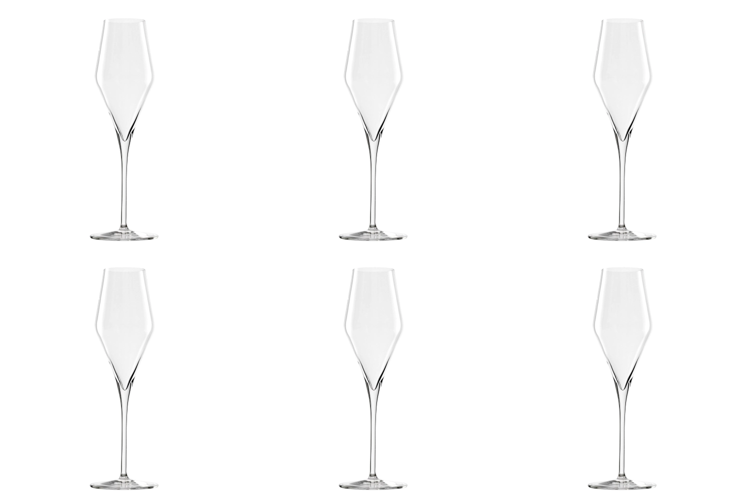 6er Set Quatrophil Champagnerkelch 292ml 1dl geeicht
