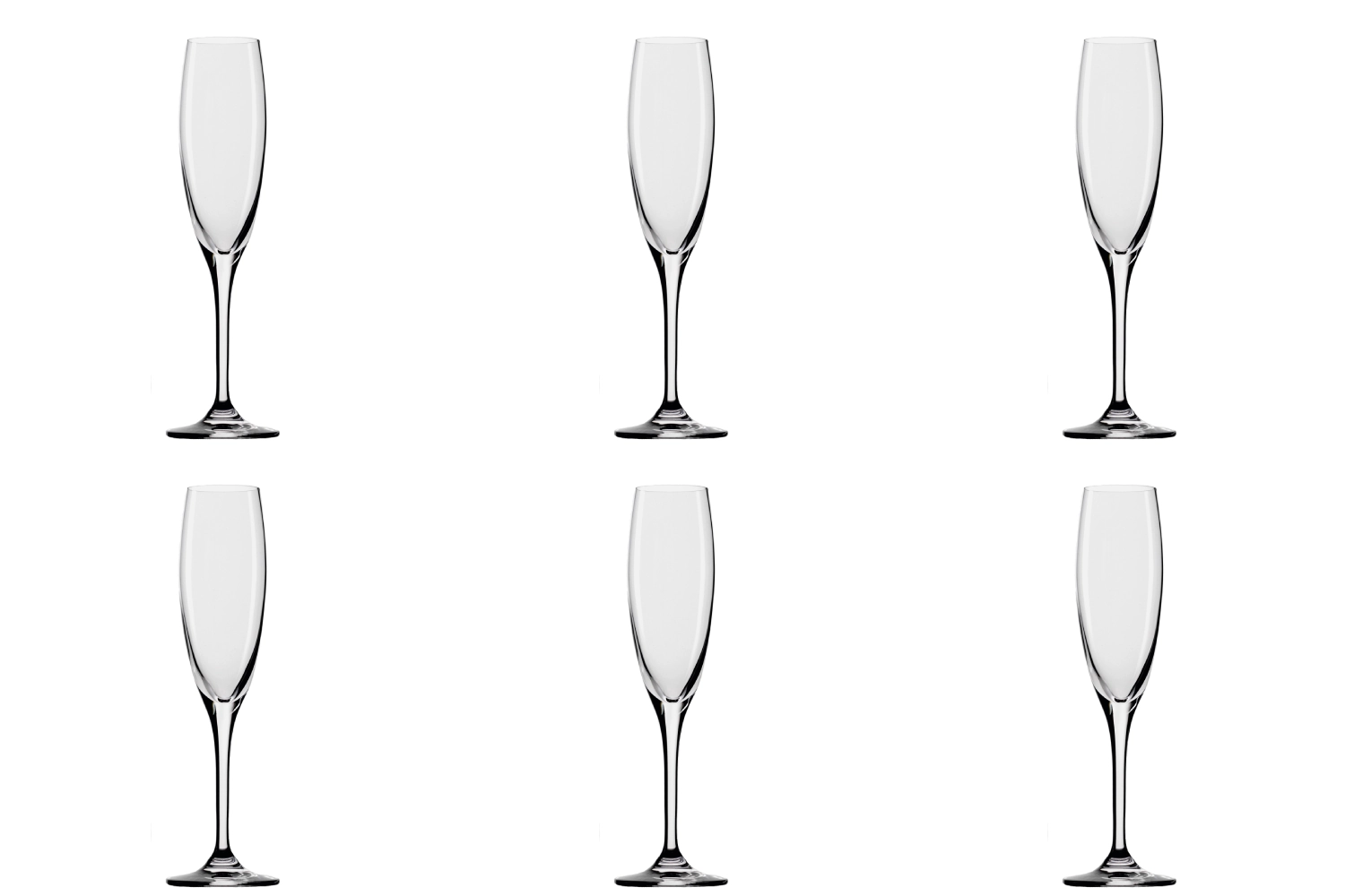 6er Set Sparkling&Water Sektkelch 170ml 1dl geeicht