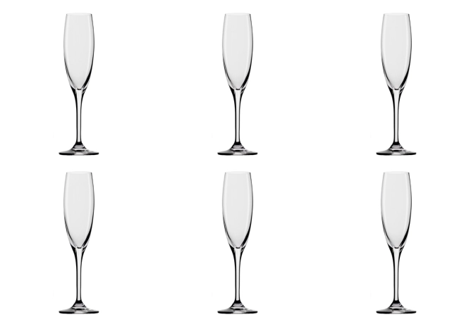 Lot de 6 coupes à champagne Sparkling&Water 1dl calibrées