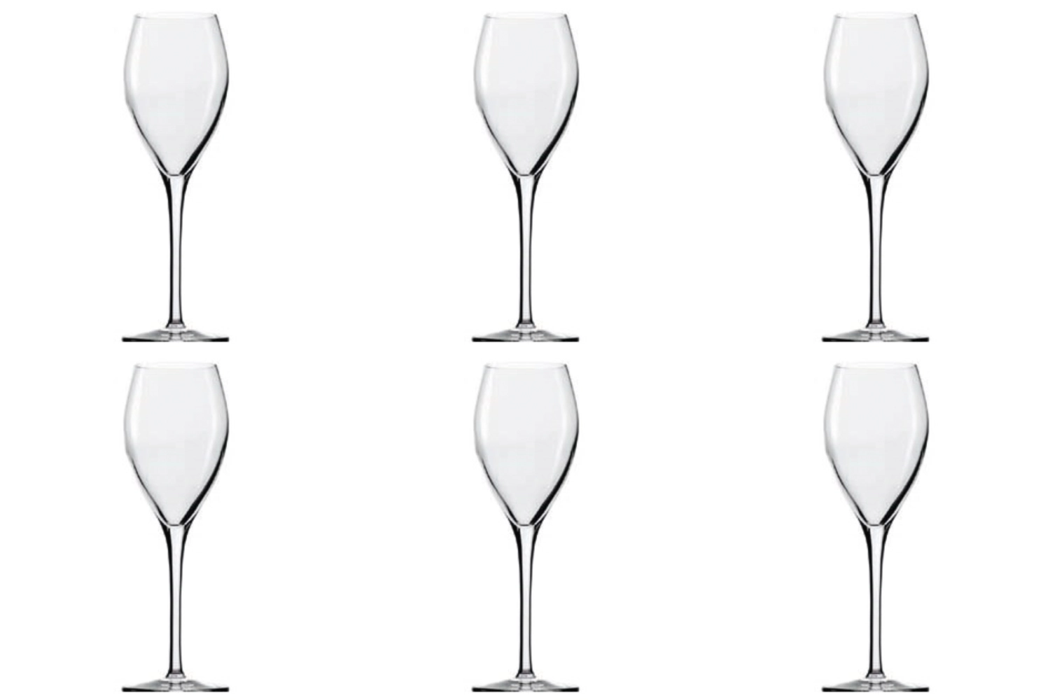 6er Set Sparkling&Water Champagnerkelch 210ml 1dl geeicht