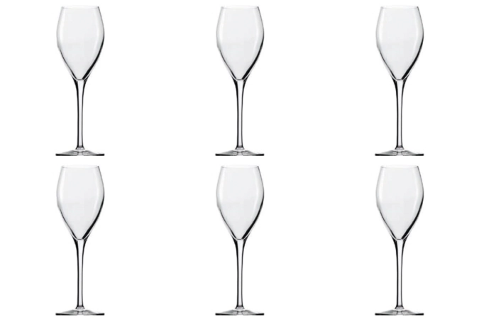 Lot de 6 coupes à champagne Sparkling&Water 1dl calibrées