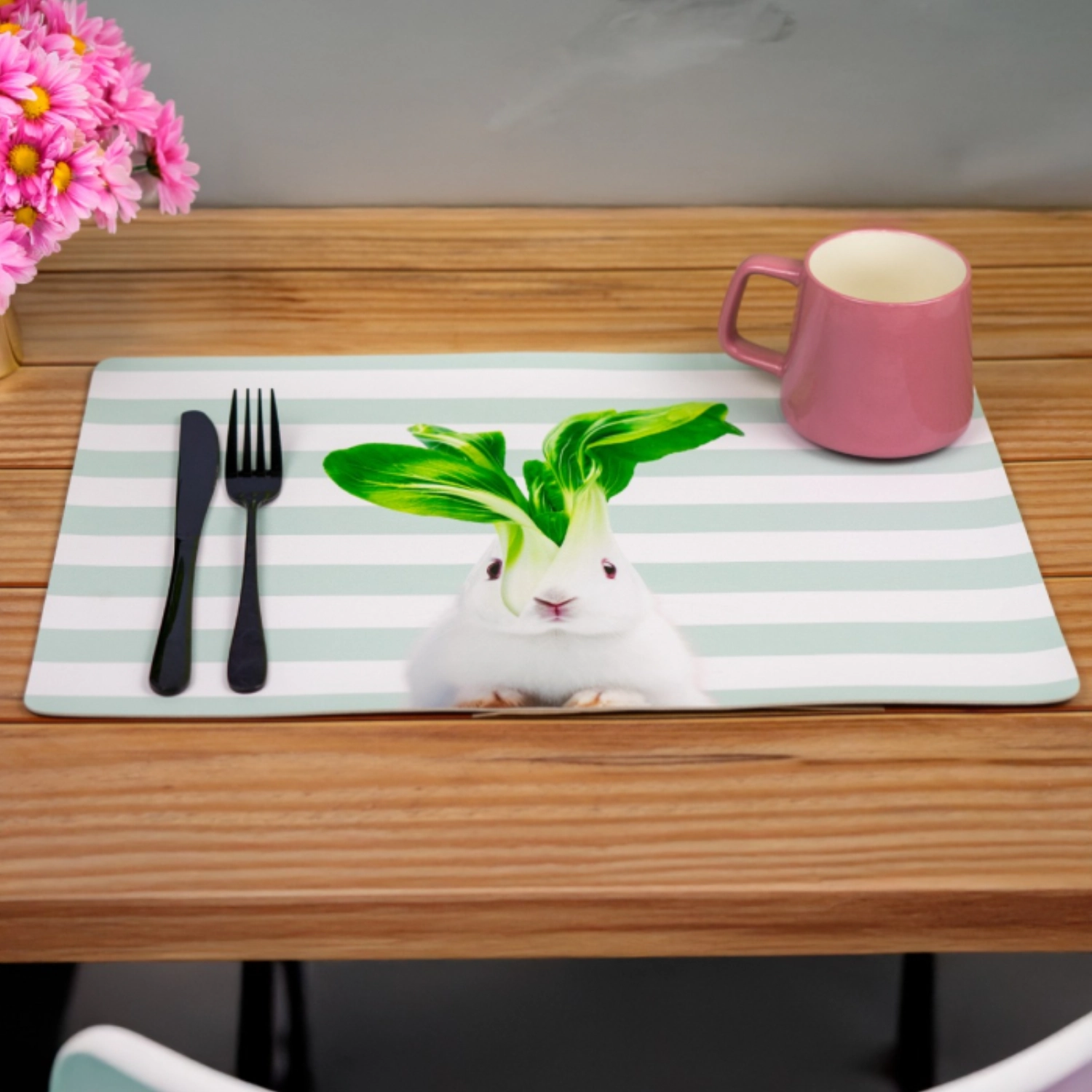 Tischset beidseitig bedruckt Hase