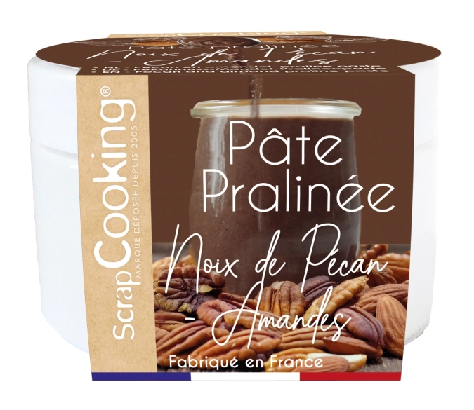 Pâte pralinée 65% noix de pécan 35% amandes
