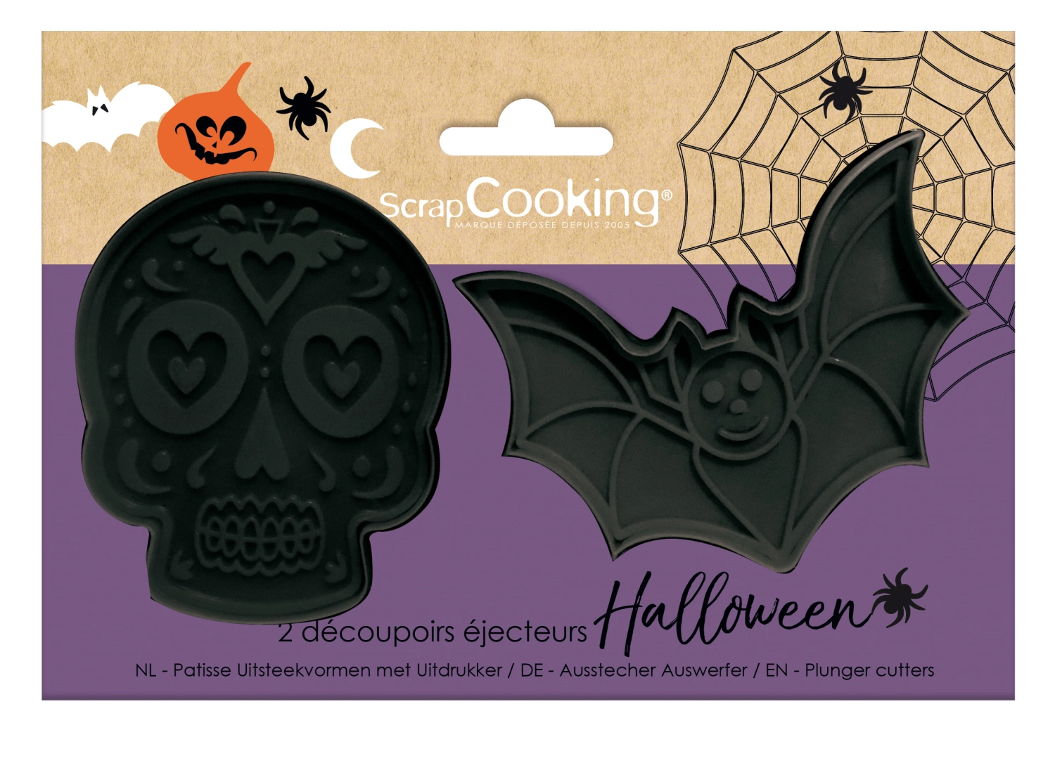 Set de 2 découpoirs éjecteurs Halloween