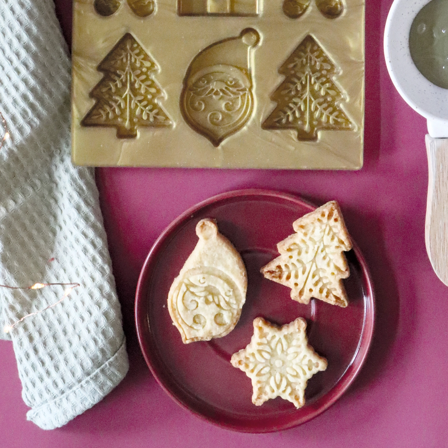 Moule à pâtisserie pour 12 biscuits de Noël silicone