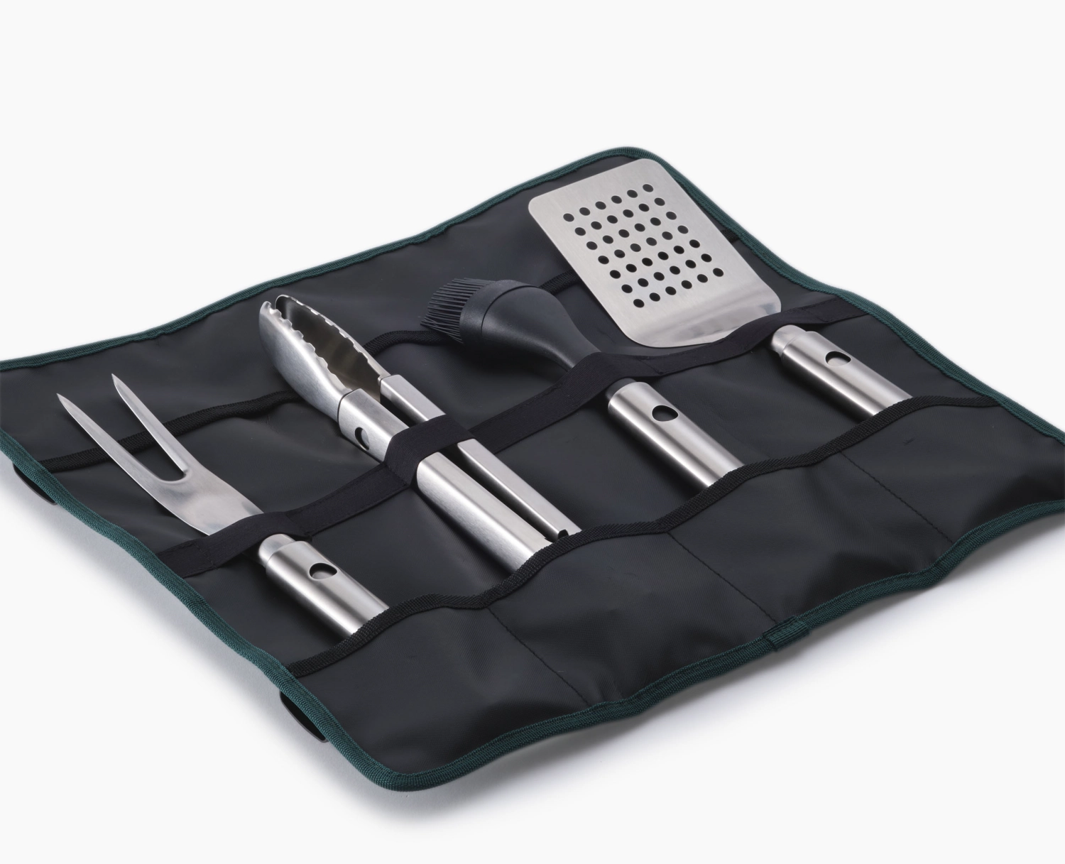 4er Set GrillOut BBQ-Utensilien Set mit Etui