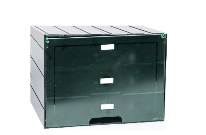 Scheibenbox gross mit 2 Tablare für 3 Schneidscheiben