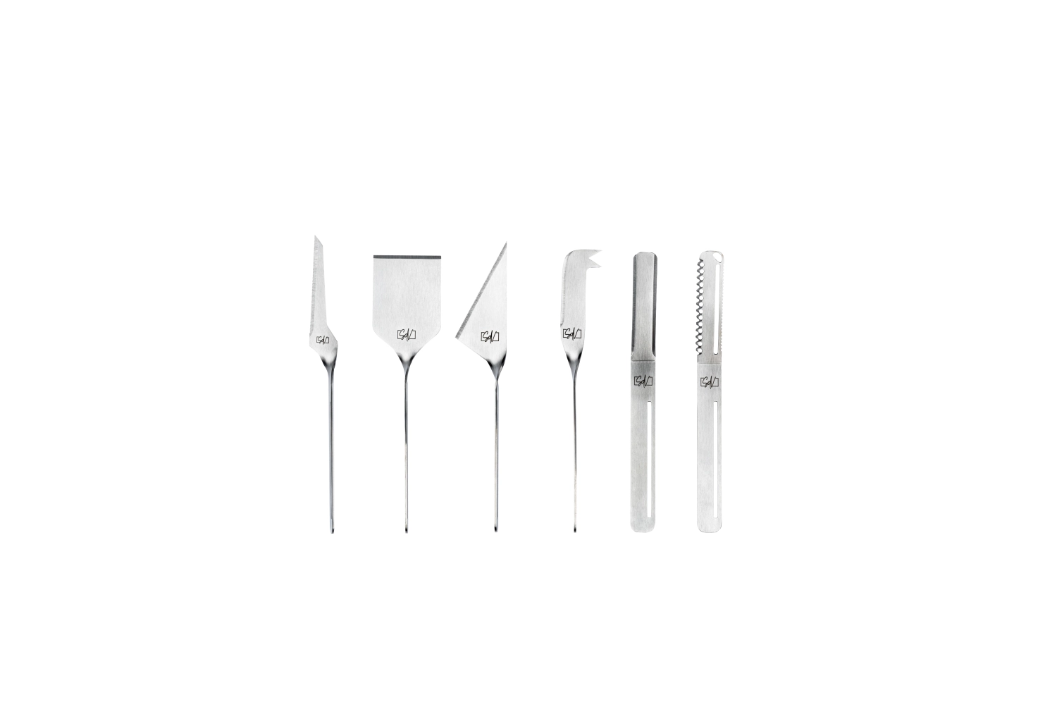 Set de 6 couteaux à fromage et à beurre en acier