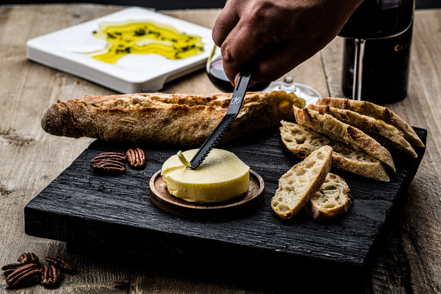 Set de 6 couteaux à fromage et à beurre noir