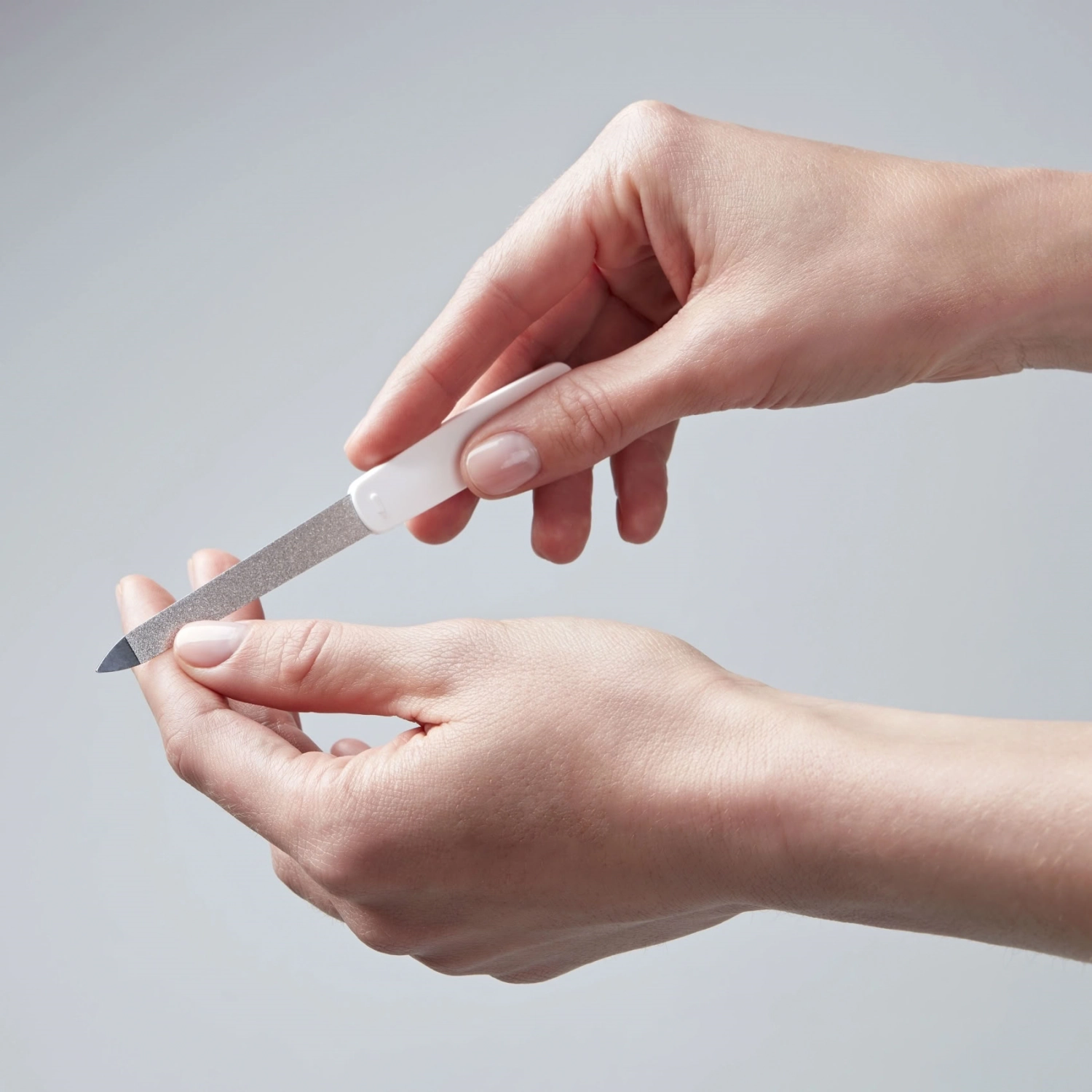 Twin classic lime à ongles saphir, 160 mm manche blanc