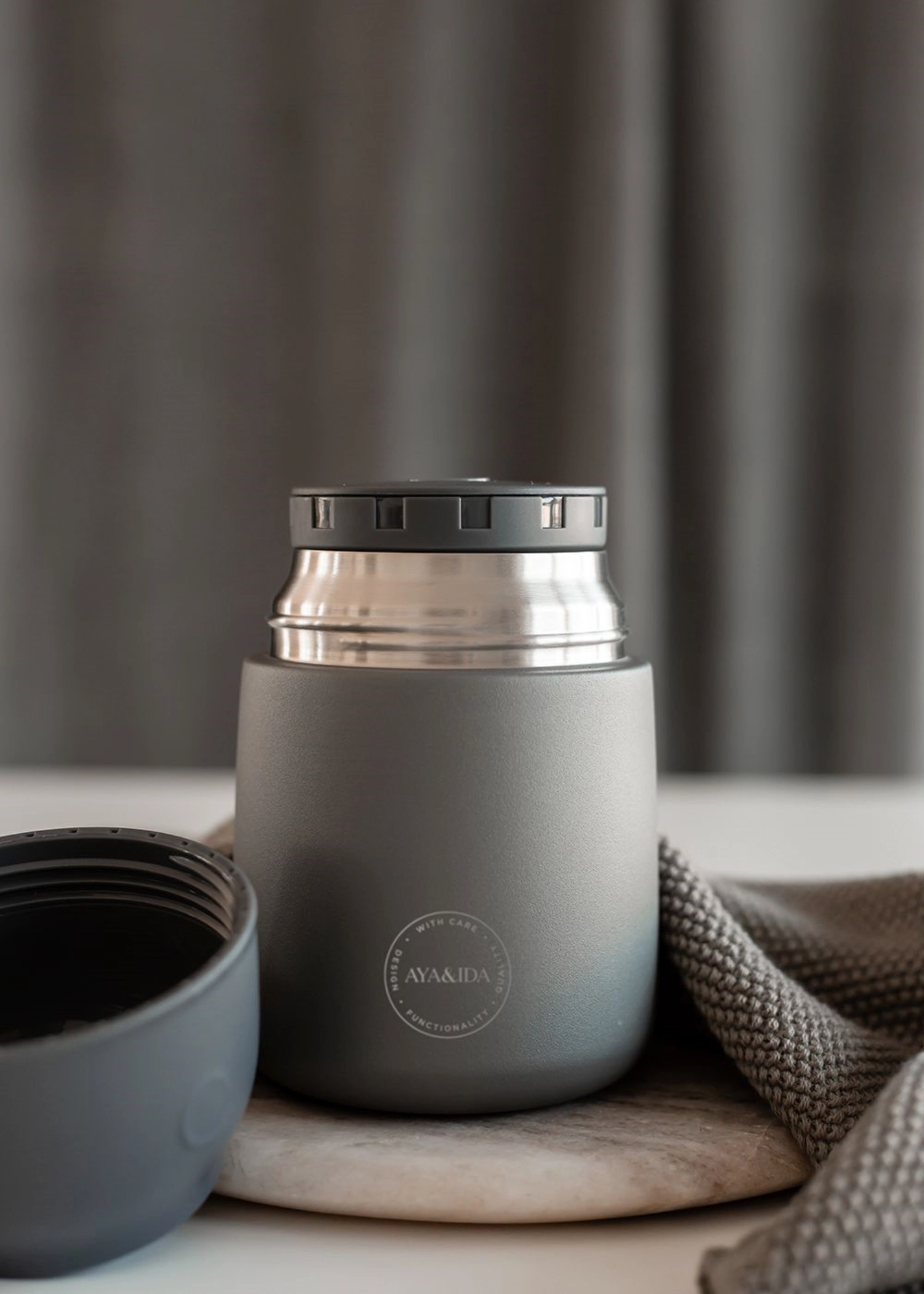 Food'ie Lunch Box 500ml Dark Grey