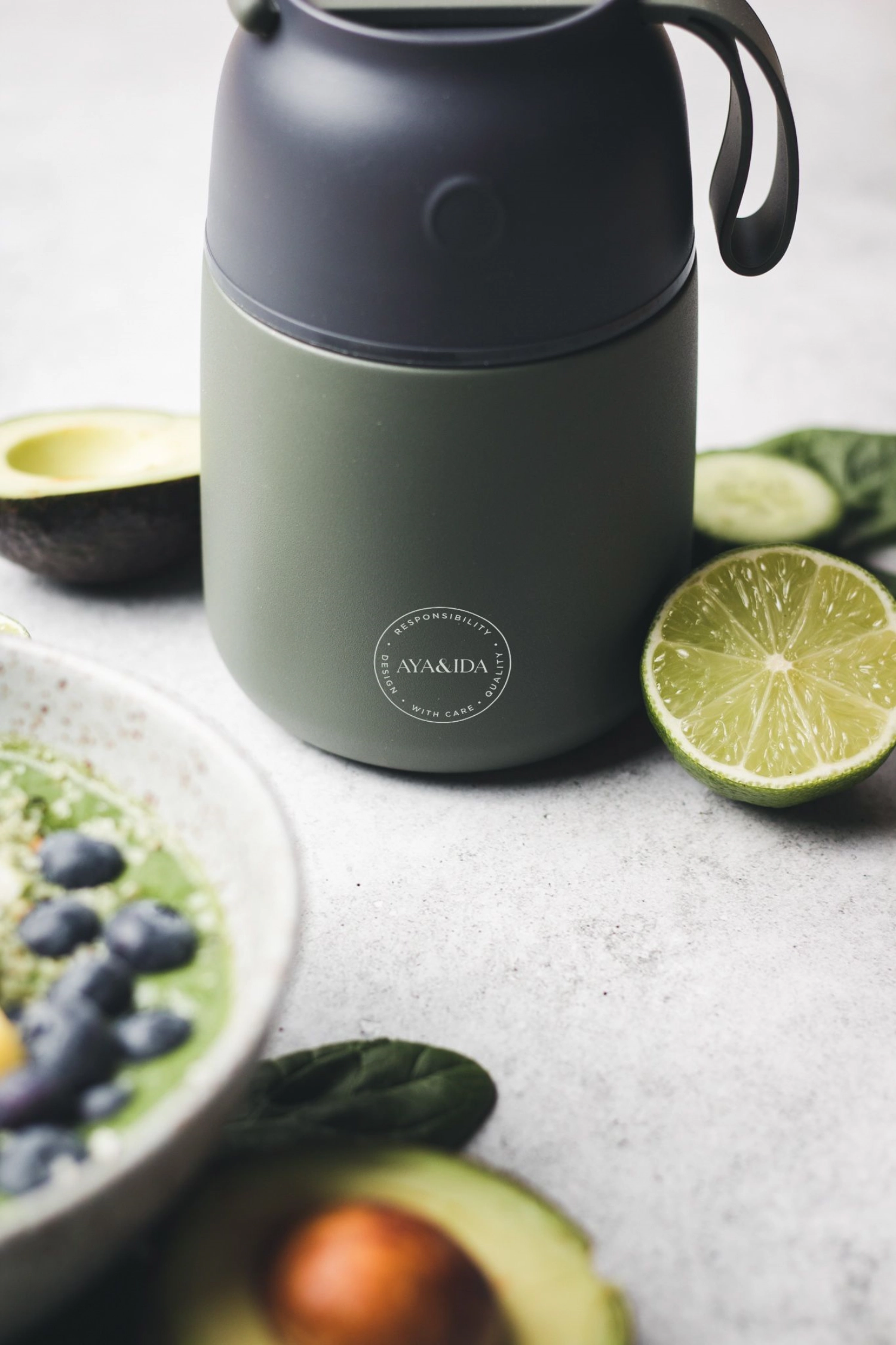 Food'ie Lunch Box 500ml Tropical Green