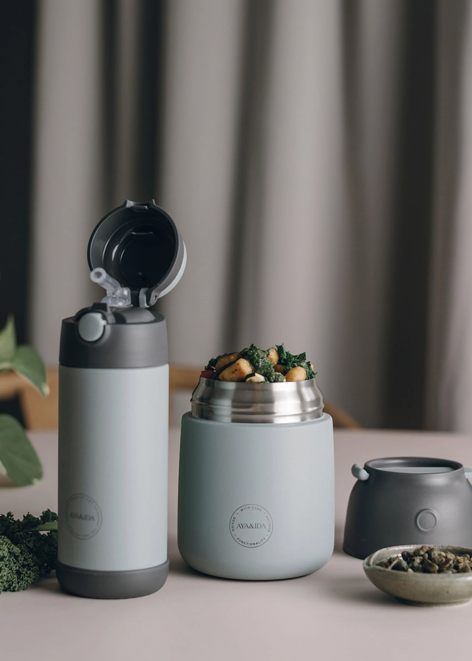 Kids Straw Bottle 350ml Mint Green