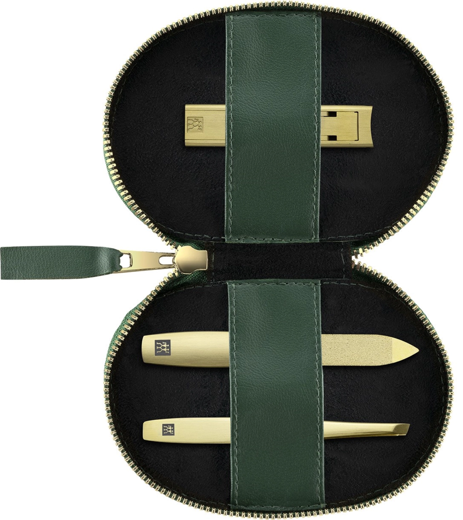 3tlg. Nagelpflege-Etui mit Nagelknipser