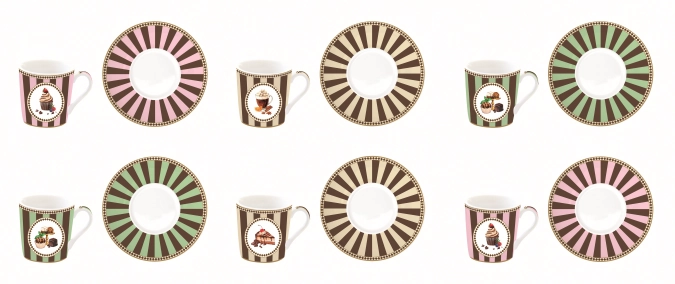 6er Set Sweet Moments Espressotasse