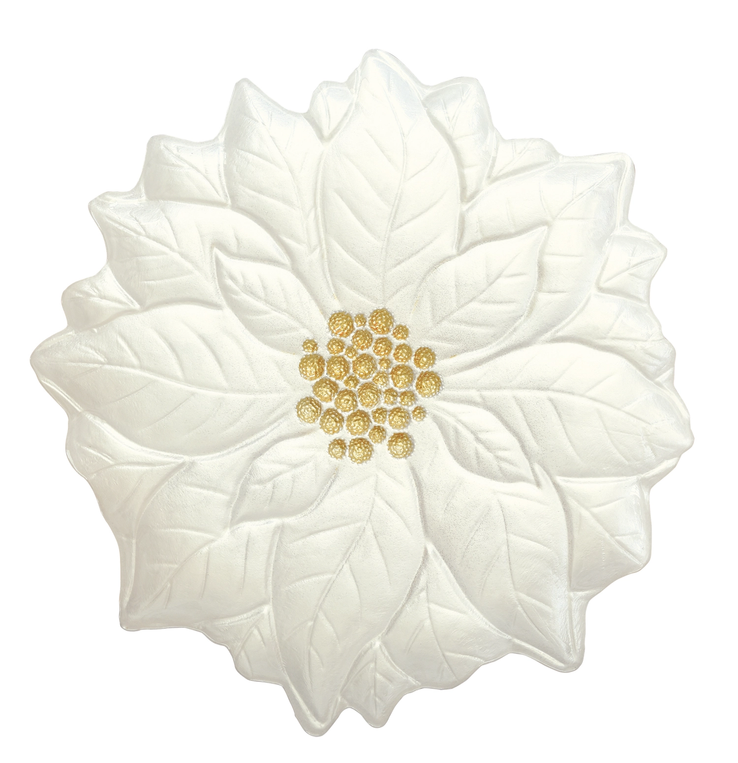 Assiette en verre coffret cadeau rose de Noël