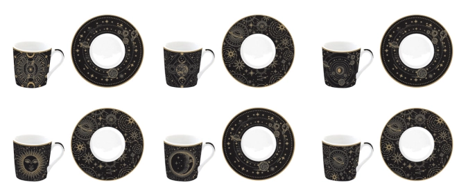 6er Set Celestial Espressotasse