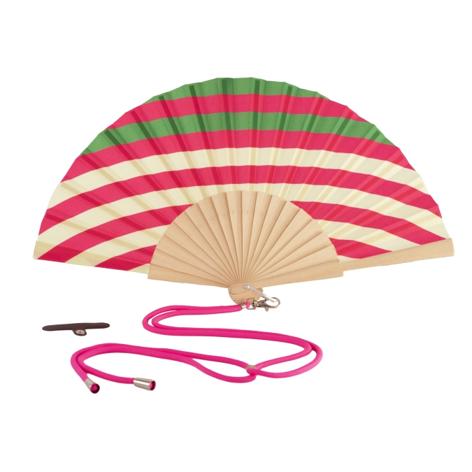 Fächer aus Holz Streifendekoration